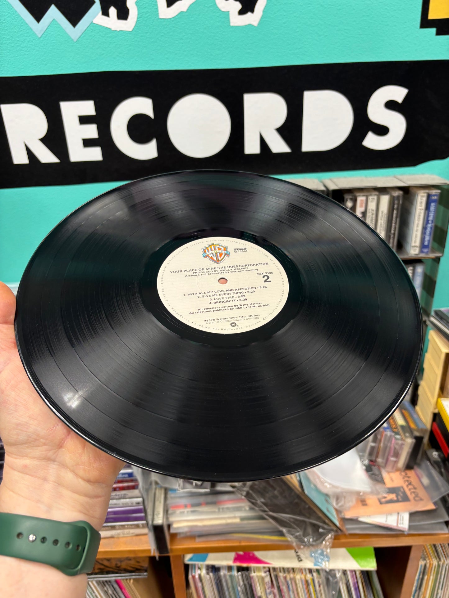 The Hues Corporation: Your Place Or Mine, LP, Los Angeles pressing, Warner Bros. Records, Curb Records, US 1978