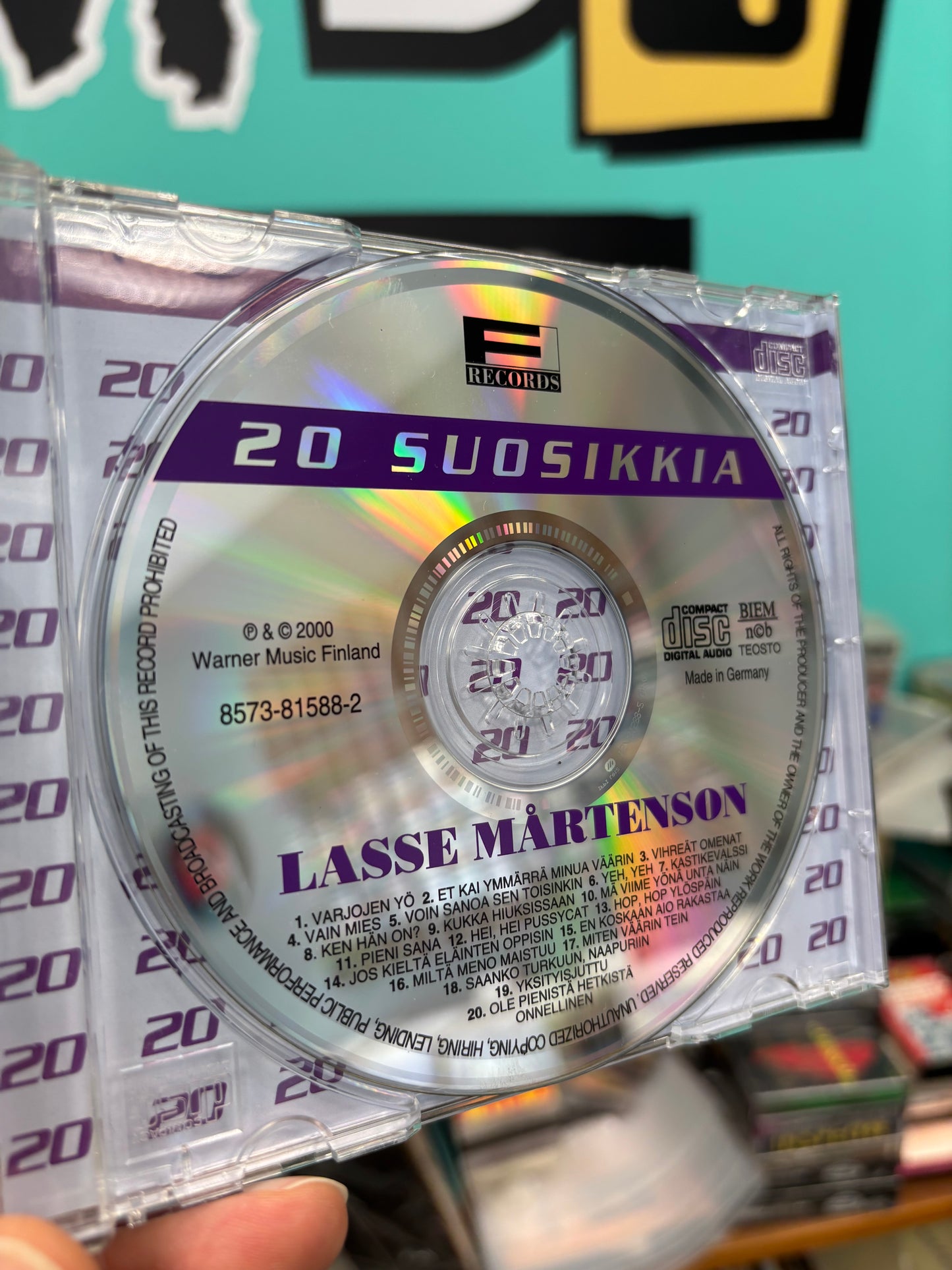 Lasse Mårtenson: Yeh, Yeh, 20 Suosikkia, CD, Only pressing, Compilation, Fazer Records, Finland 2000