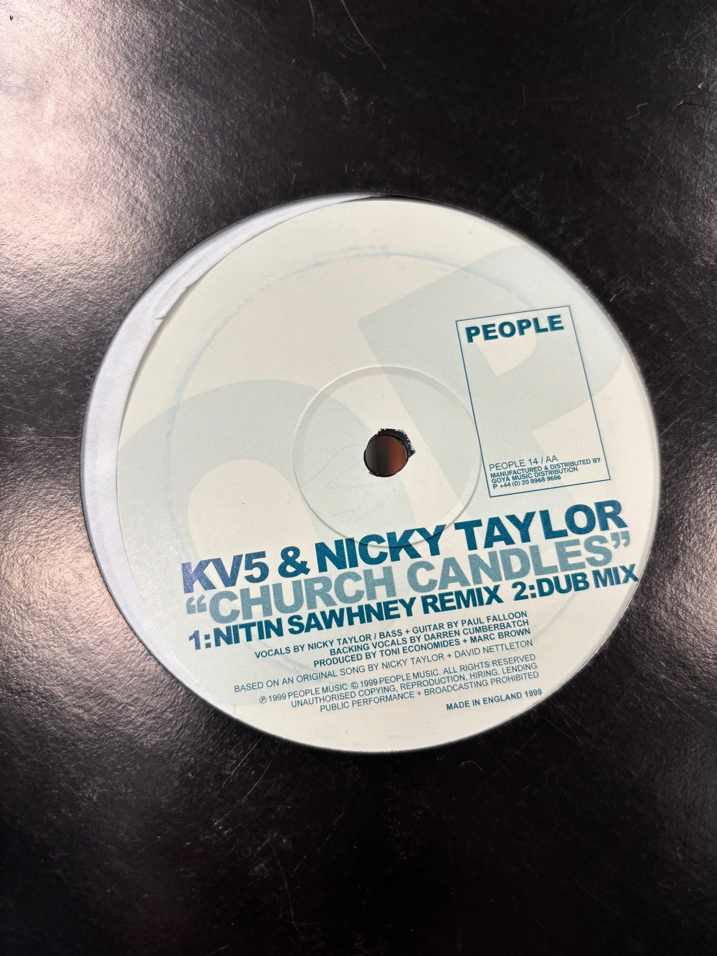 KV5 & Nicky Taylor: Church Candles, 12inch, Only official pressing, People, UK 1999