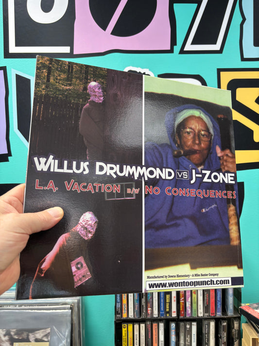 Willus Drummond VS J-Zone: L.A. Vacation/No Consequences, 12inch, Only official pressing, Downs Elementary, US 2000