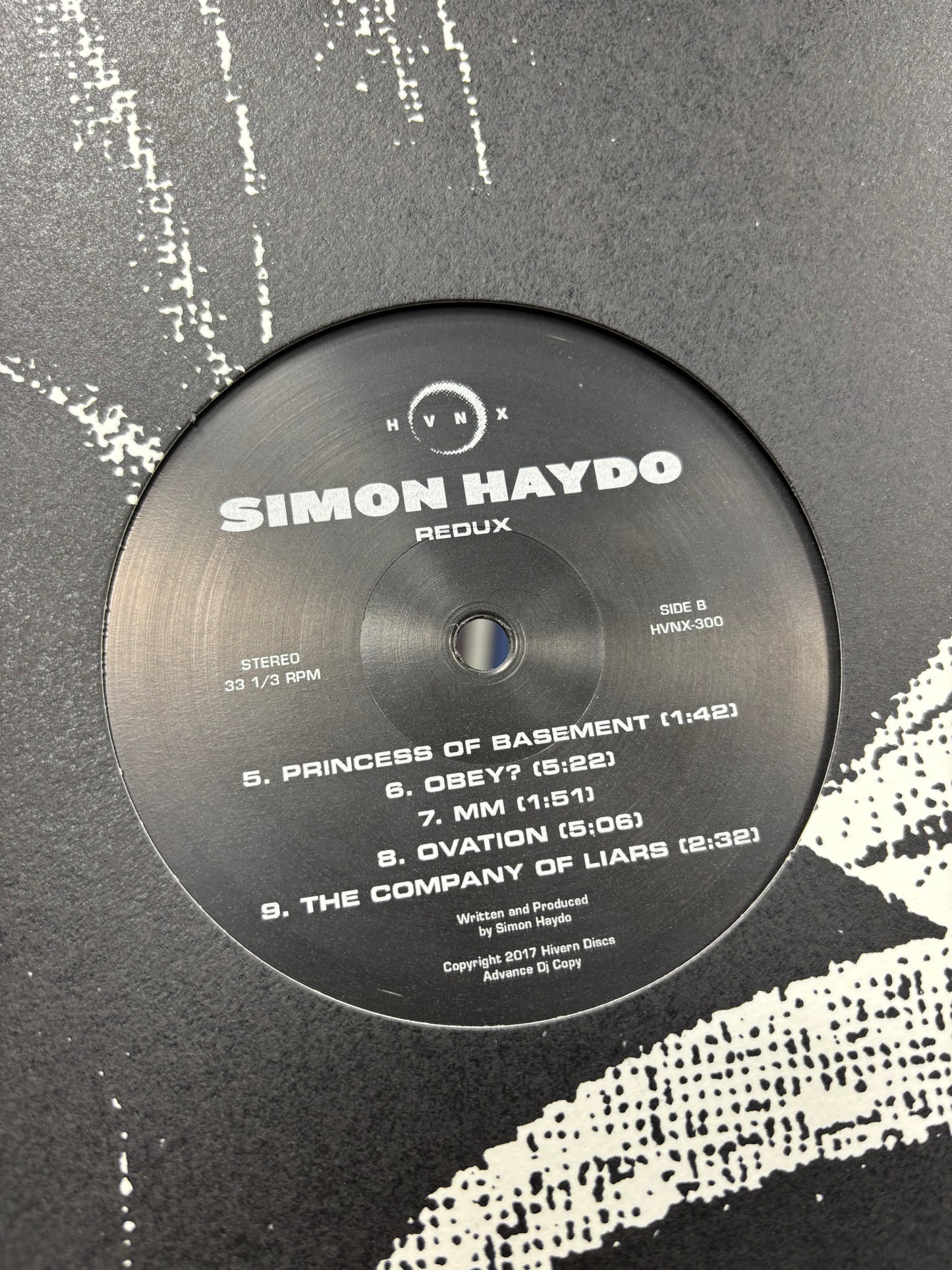 Simon Haydo: Redux, 12inch, Mini-Album, Only pressing, HVNX, Spain 2017