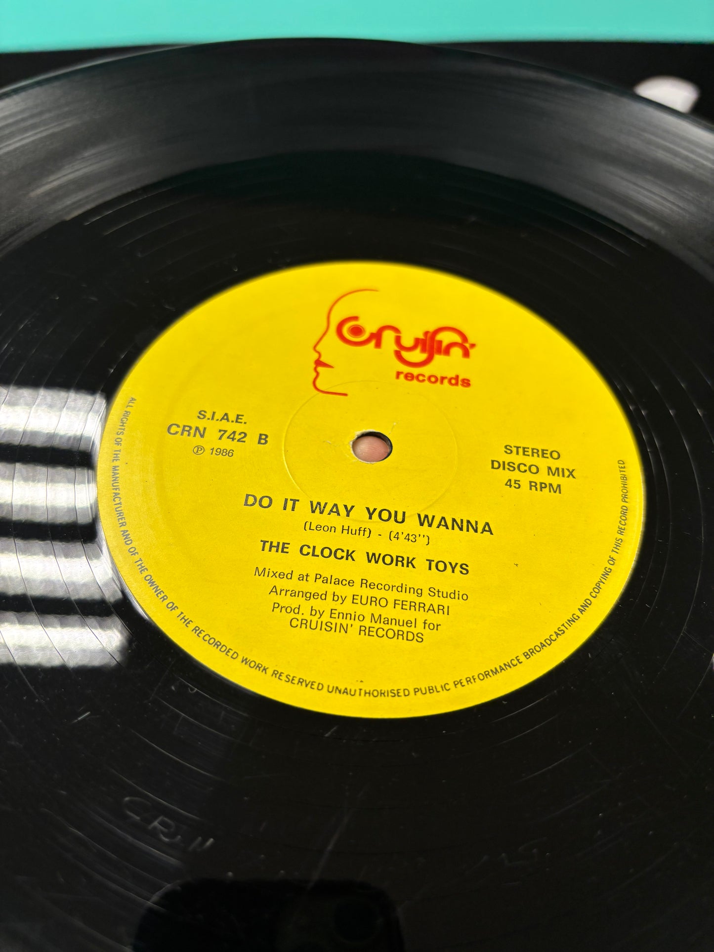 The Clock Work Toys: Do It Way You Wanna, 12inch, 1st pressing, Cruisin’ Records, Italy 1986