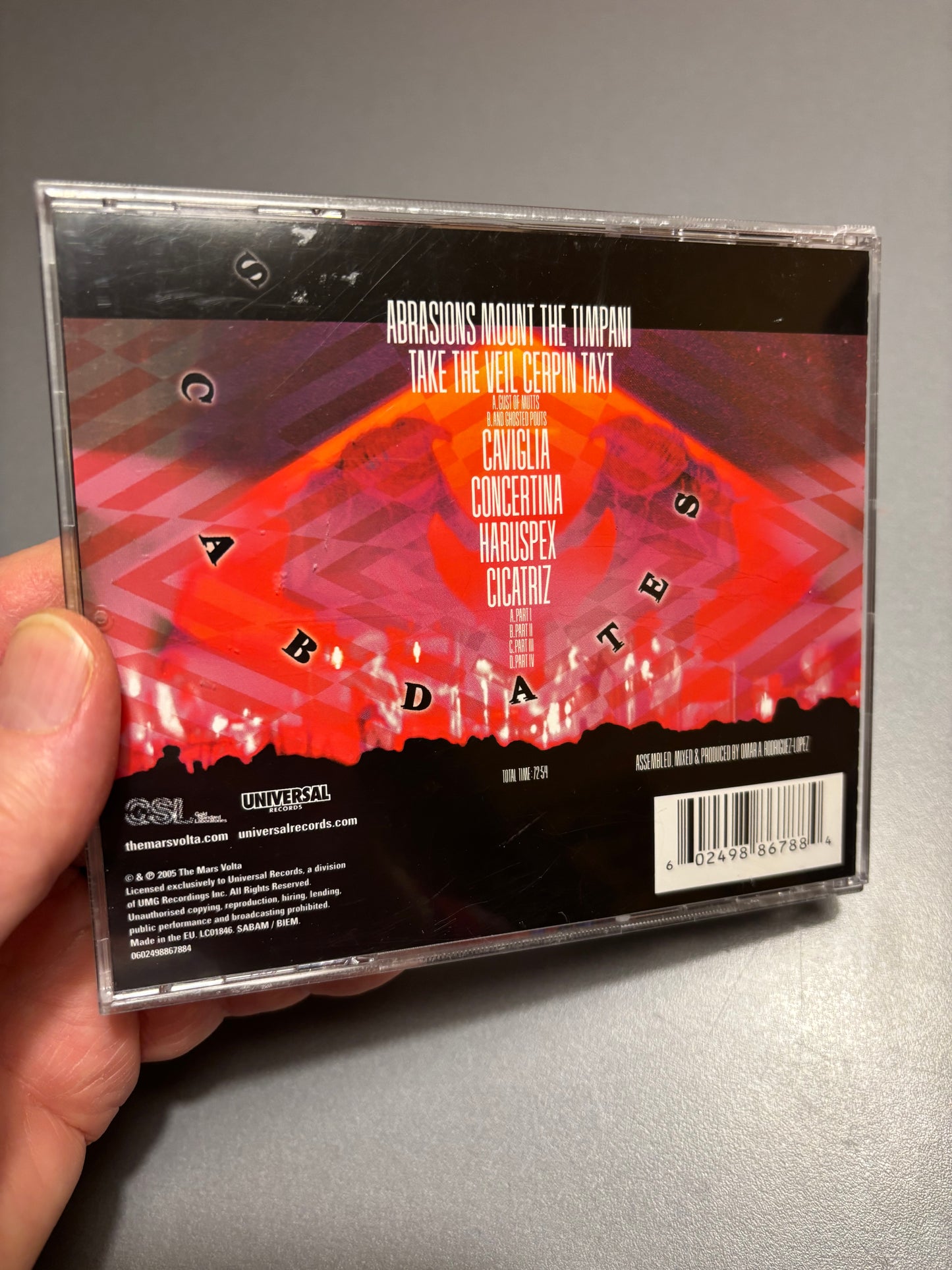 The Mars Volta: Scabdates, CD, Gold Standard Laboratories, Universal Records, Europe 2005