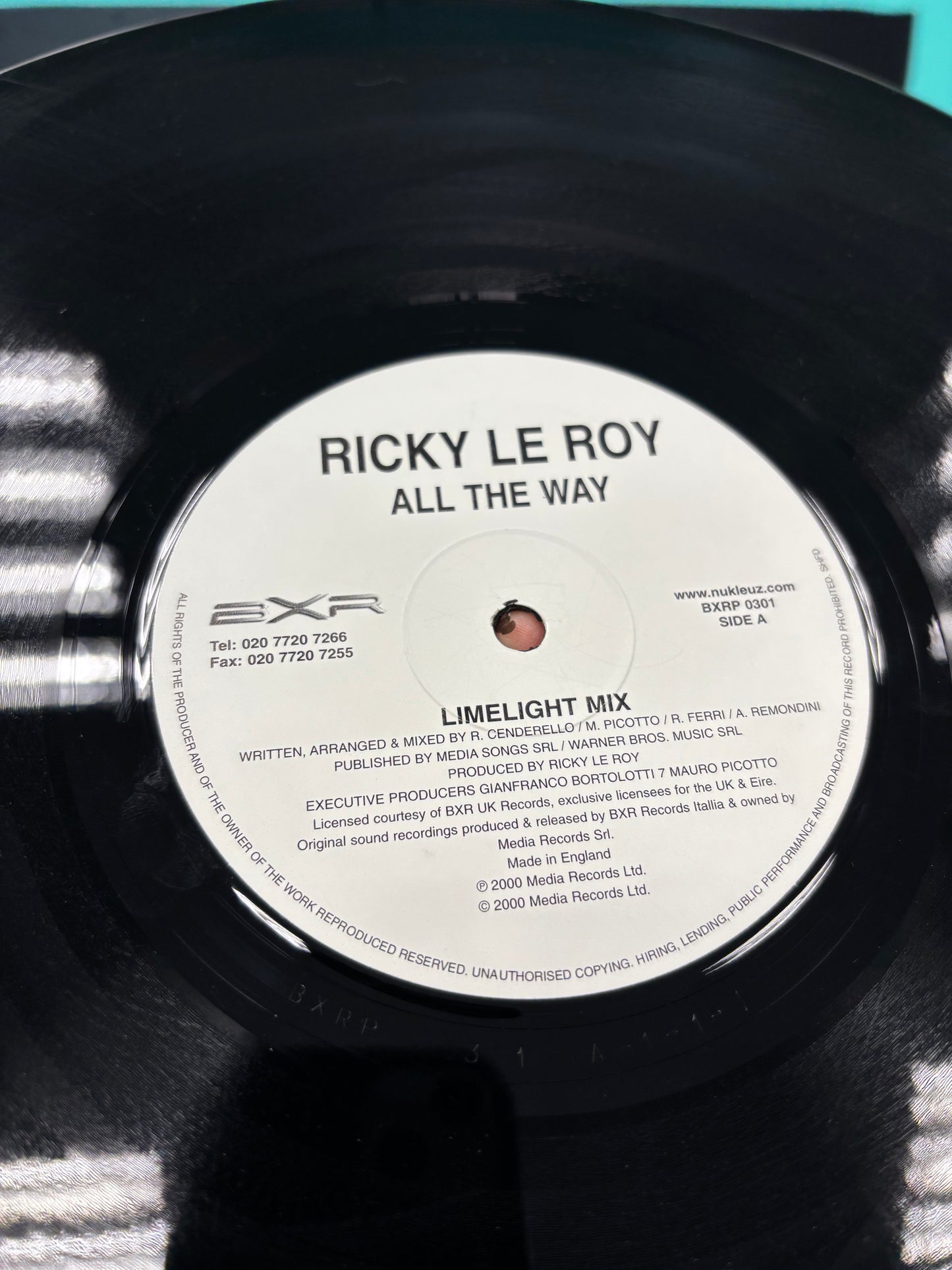 Ricky Le Roy: All The Way, 12inch, reissue, BXR UK, UK 2001