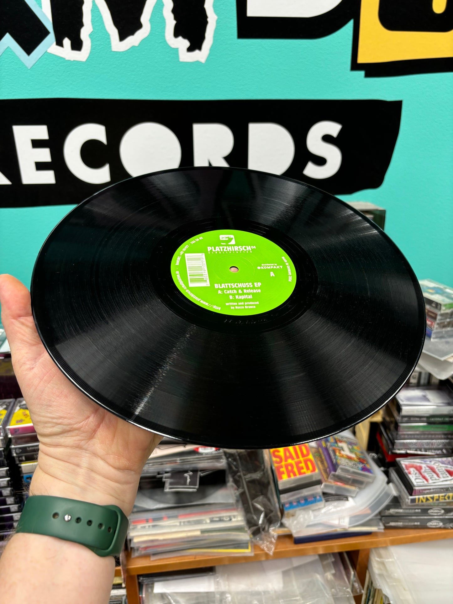 Rocco Blanco: Blattschuss EP, 12inch, Only pressing, Platzhirsch Schallplatten, Germany 2004