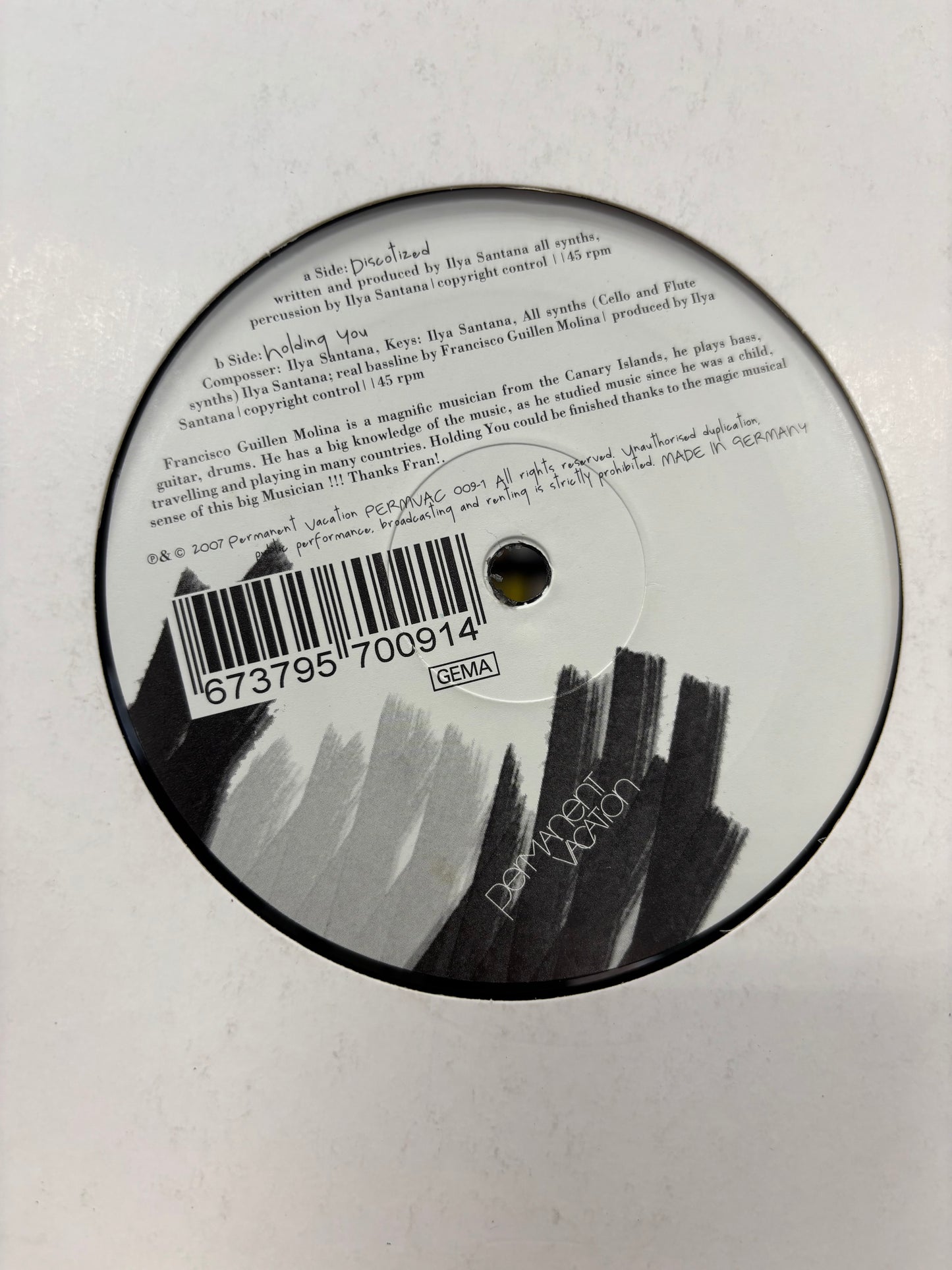 Ilya Santana: Discotized, 12inch, Only pressing, Permanent Vacation, Germany 2007