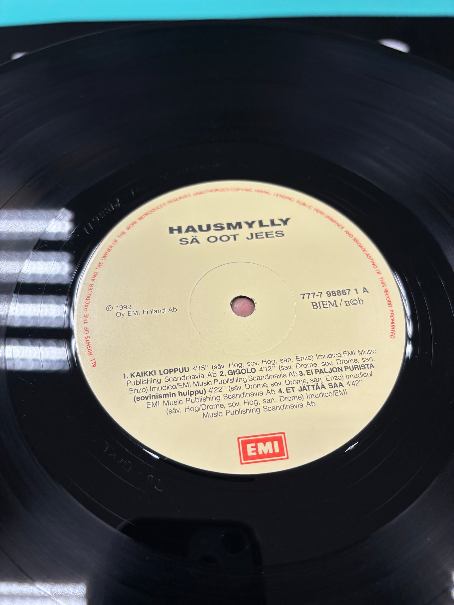Hausmylly: Sä Oot Jees, LP, Only vinyl pressing, EMI, Finland 1992