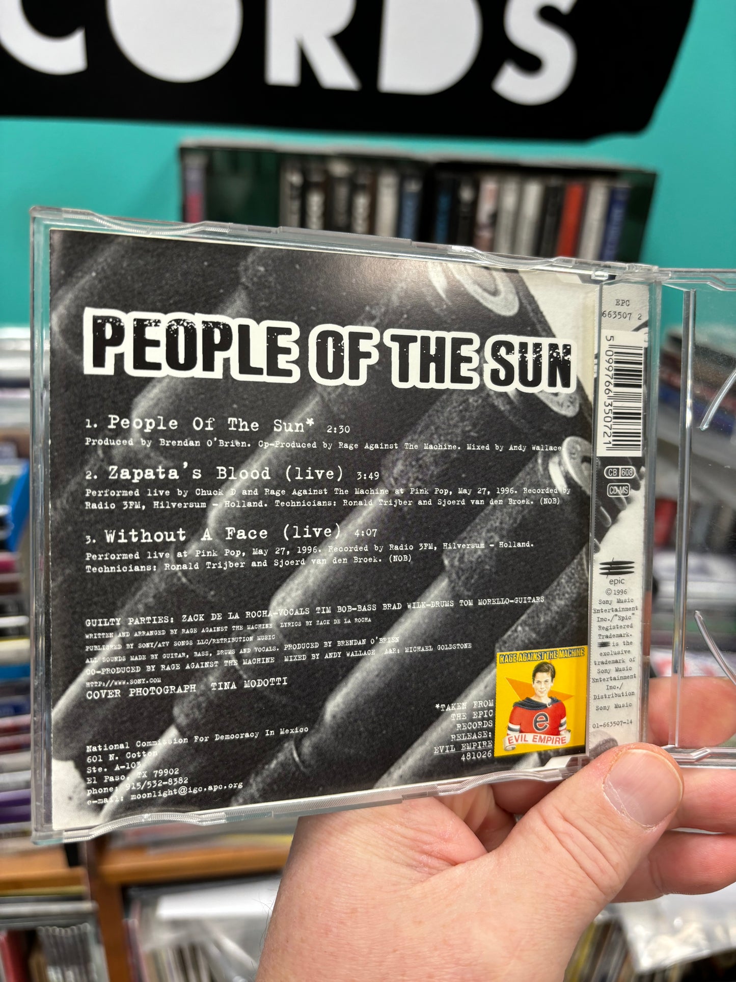 Rage Against The Machine: People Of The Sun, CD, Maxi, Epic, Europe 1996