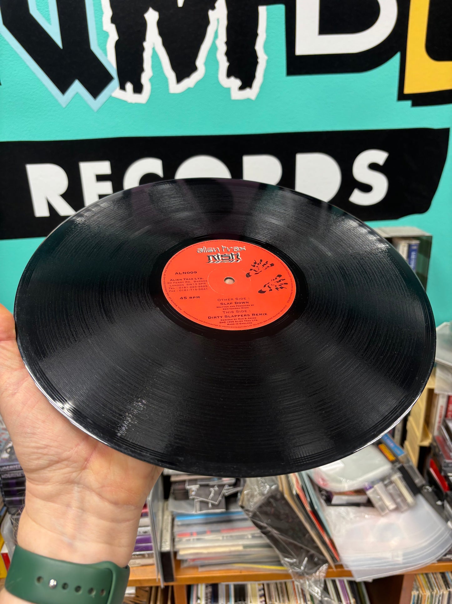 Nish: Slap Down, 12inch, Only official pressing, Alien Trax, UK 1998