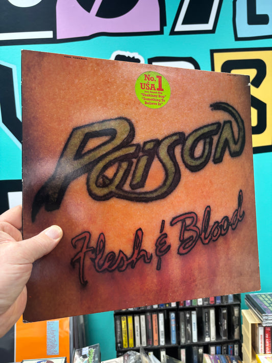Poison: Flesh & Blood, LP, Enigma, Capitol Records, Europe 1990