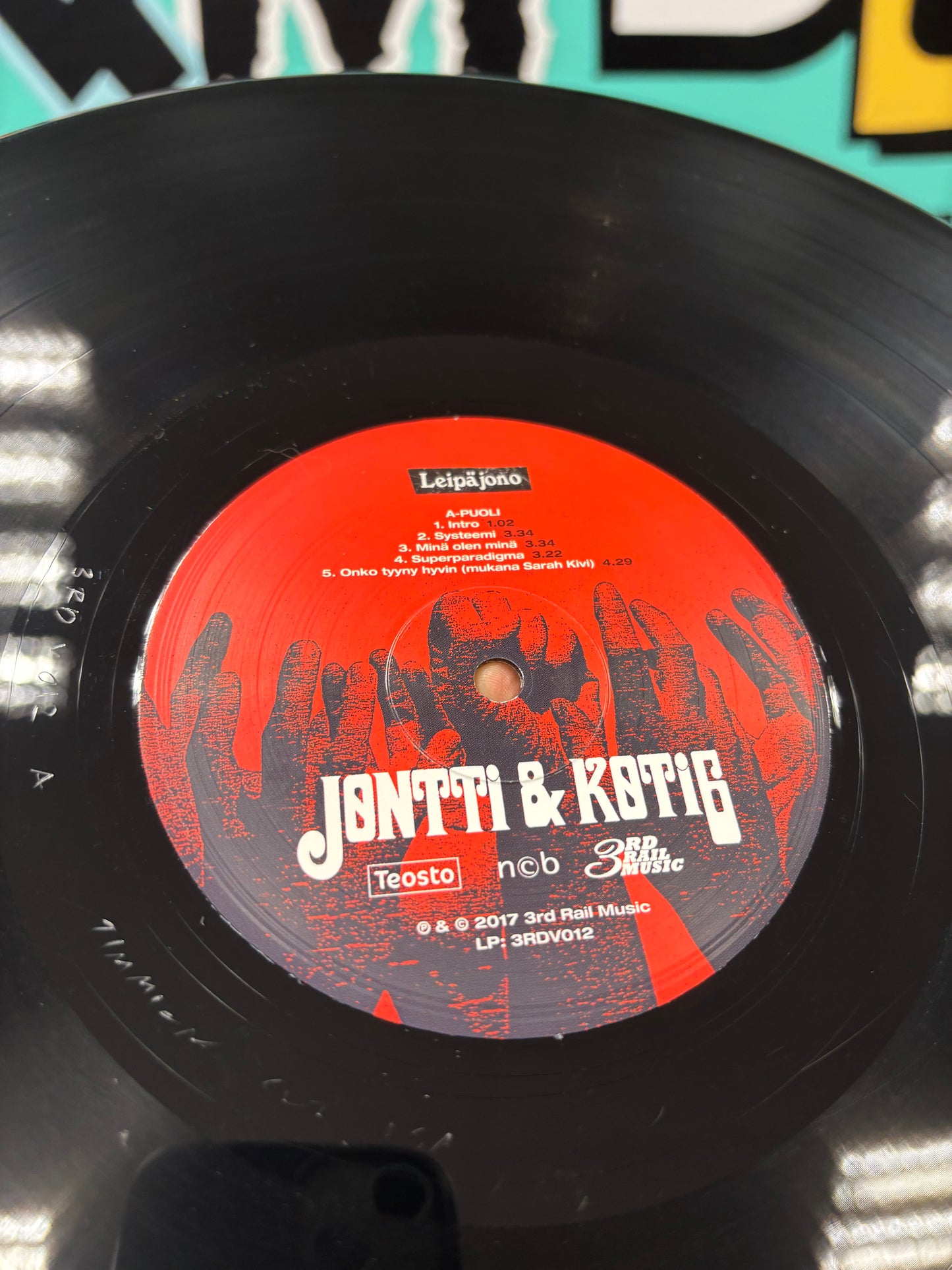 Jontti & Koti6: Leipäjono, LP, Only vinyl pressing, 3rd Rail Music, Finland 2017