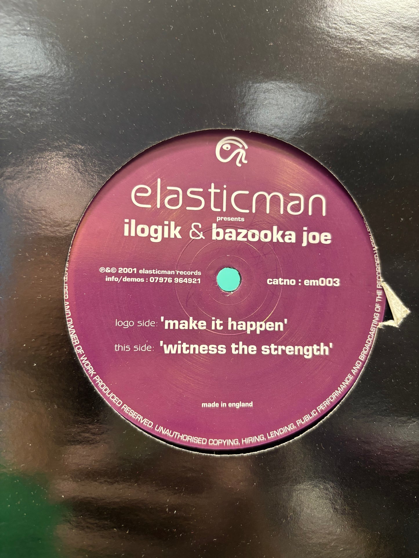 Ilogik & Bazooka: Make It Happen/Witness The Strenght, 12inch, Only official pressing, Elasticman Records, UK 2001