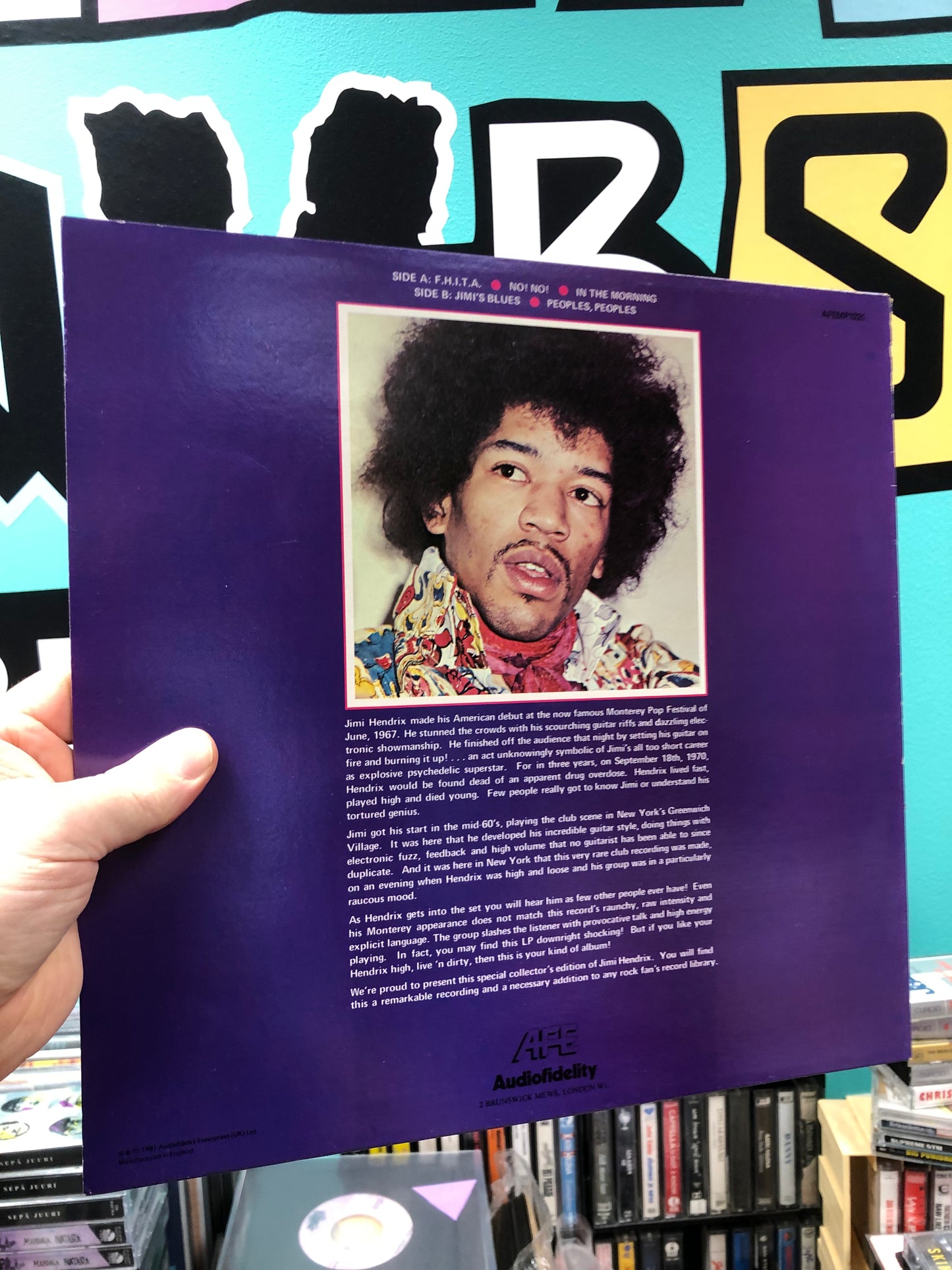 Jimi Hendrix: High, Live’n Dirty, Red vinyl, UK 1982