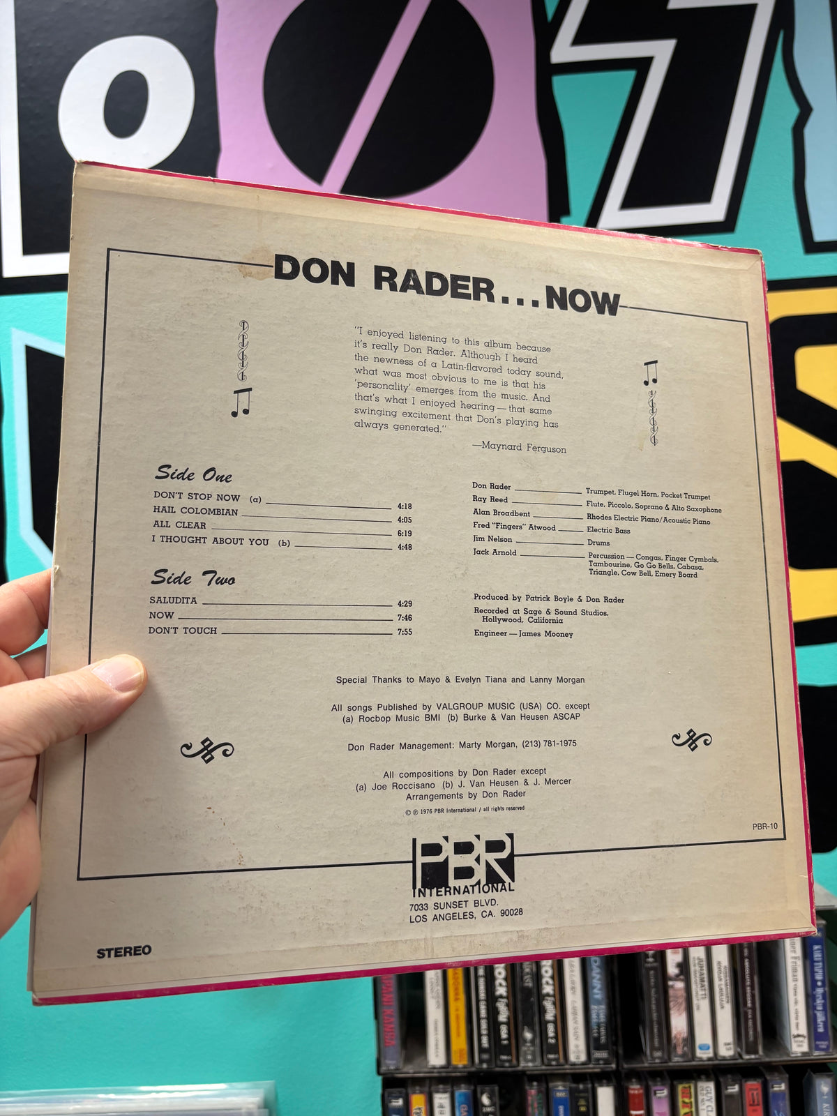 Don Rader…Now, LP, Only pressing, PBR International, US 1976