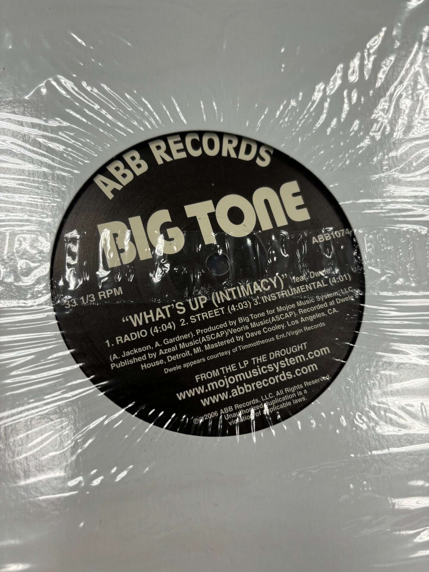 Big Tone: What’s Up (Intimacy)/Good Ole Days, 12inch, Only pressing, ABB Records, US 2004