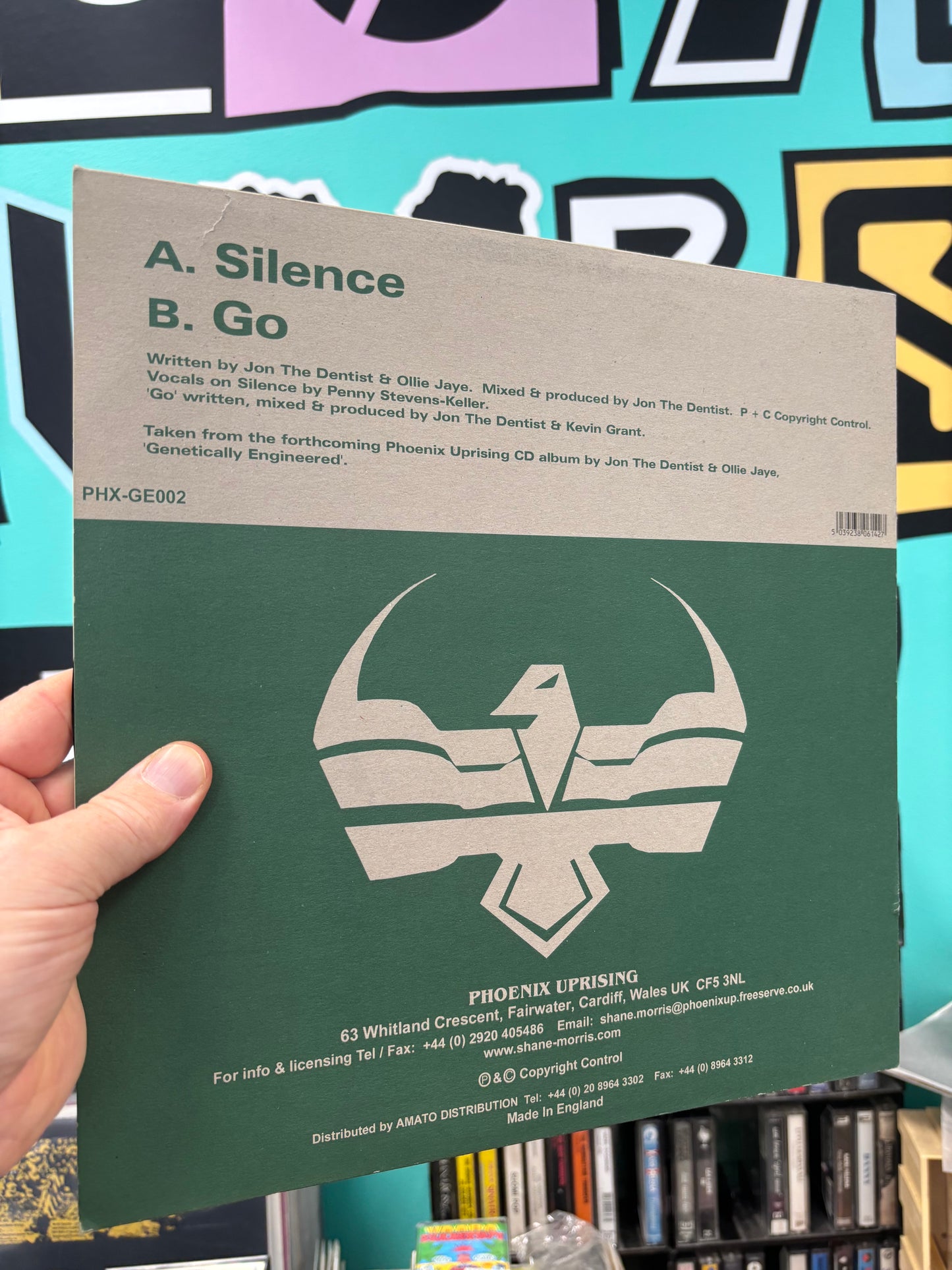 Jon The Dentist & Ollie Jaye: Genetically Engineered Limited Edition Sampler Disc 2, 12inch, Only pressing, Phoenix Uprising, UK 2000