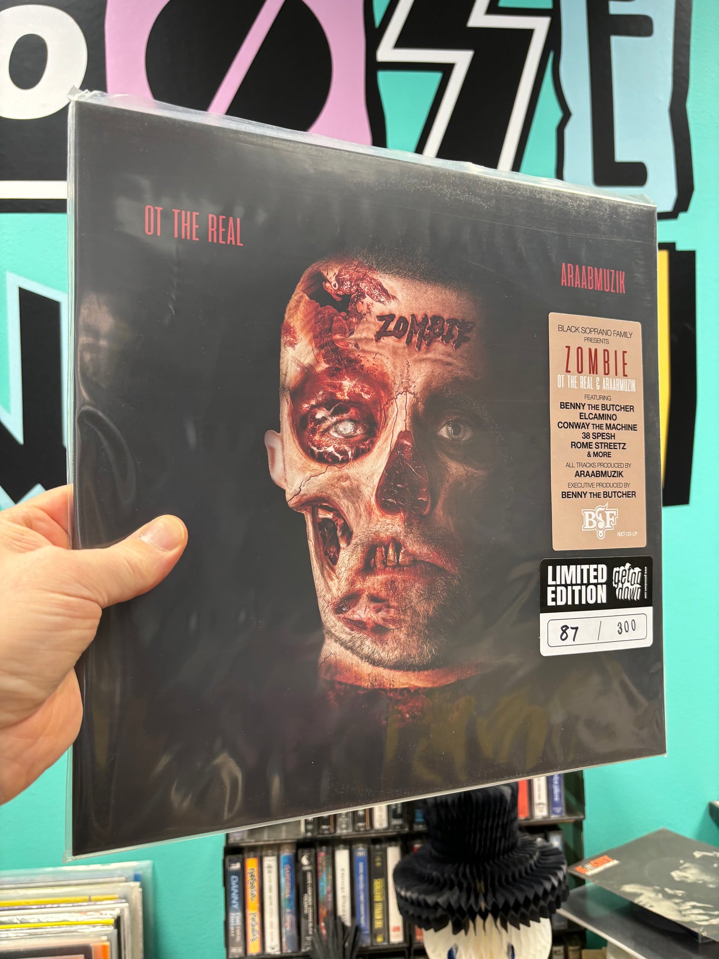 HULLU VARASTOALE -20%‼️‼️‼️OT The Real & Araabmuzik: Zombie, LP, white splatter, Limited Edition, Numbered, Iceland 2024