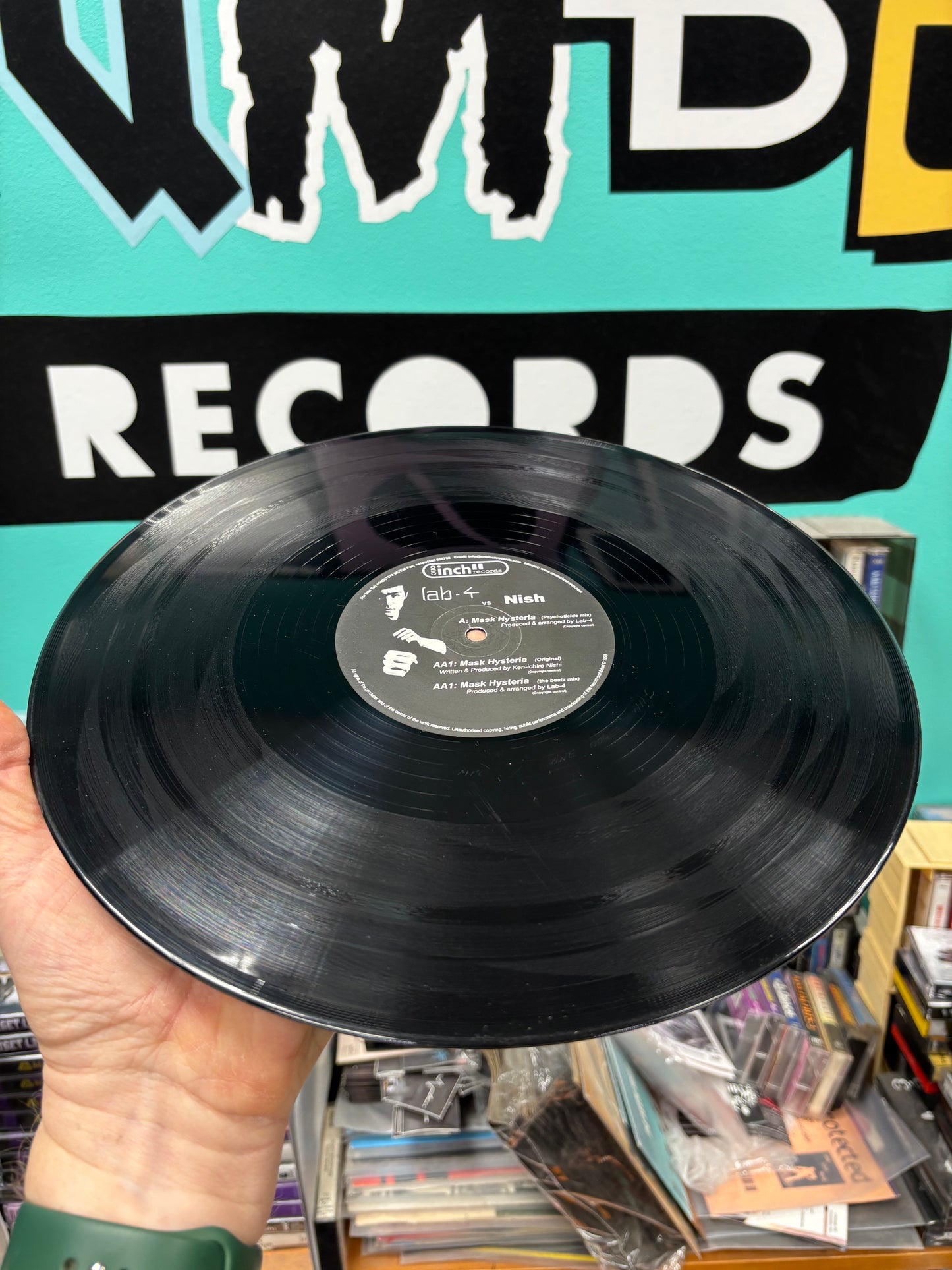 Lab-4 vs Nish: Mask Hysteria, 12inch, Only official pressing, One Inch Records, UK 1999