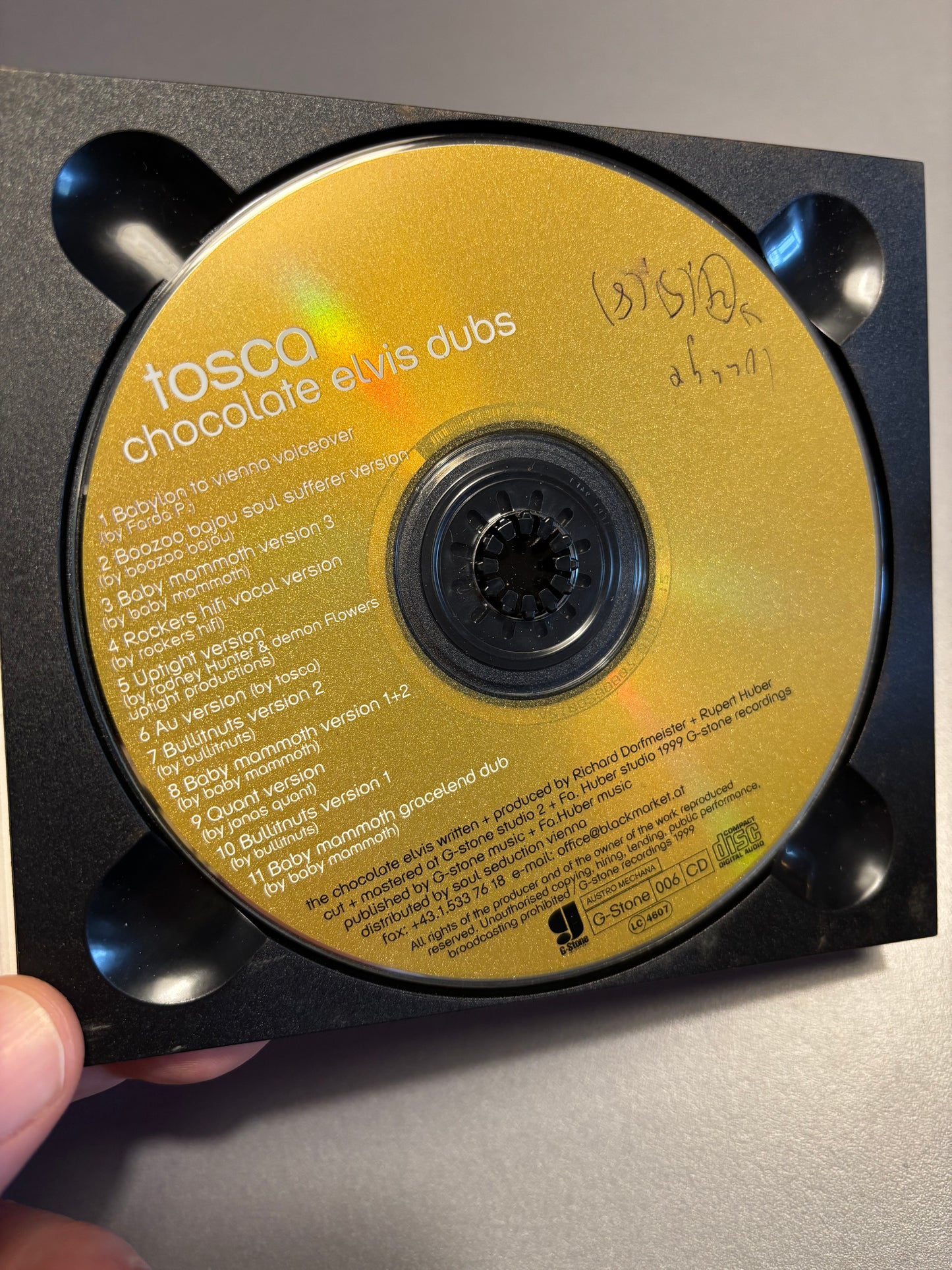 Tosca: The Chocolate Elvis Dubs, CD, 1st pressing, G-Stone Recordings, Europe 1999