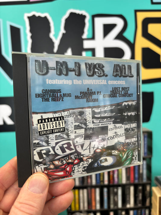 U-N-I VS. ALL featuring The Universal Emcees, CD, 1st pressing, Only CD pressing, Universal Records, US 1998