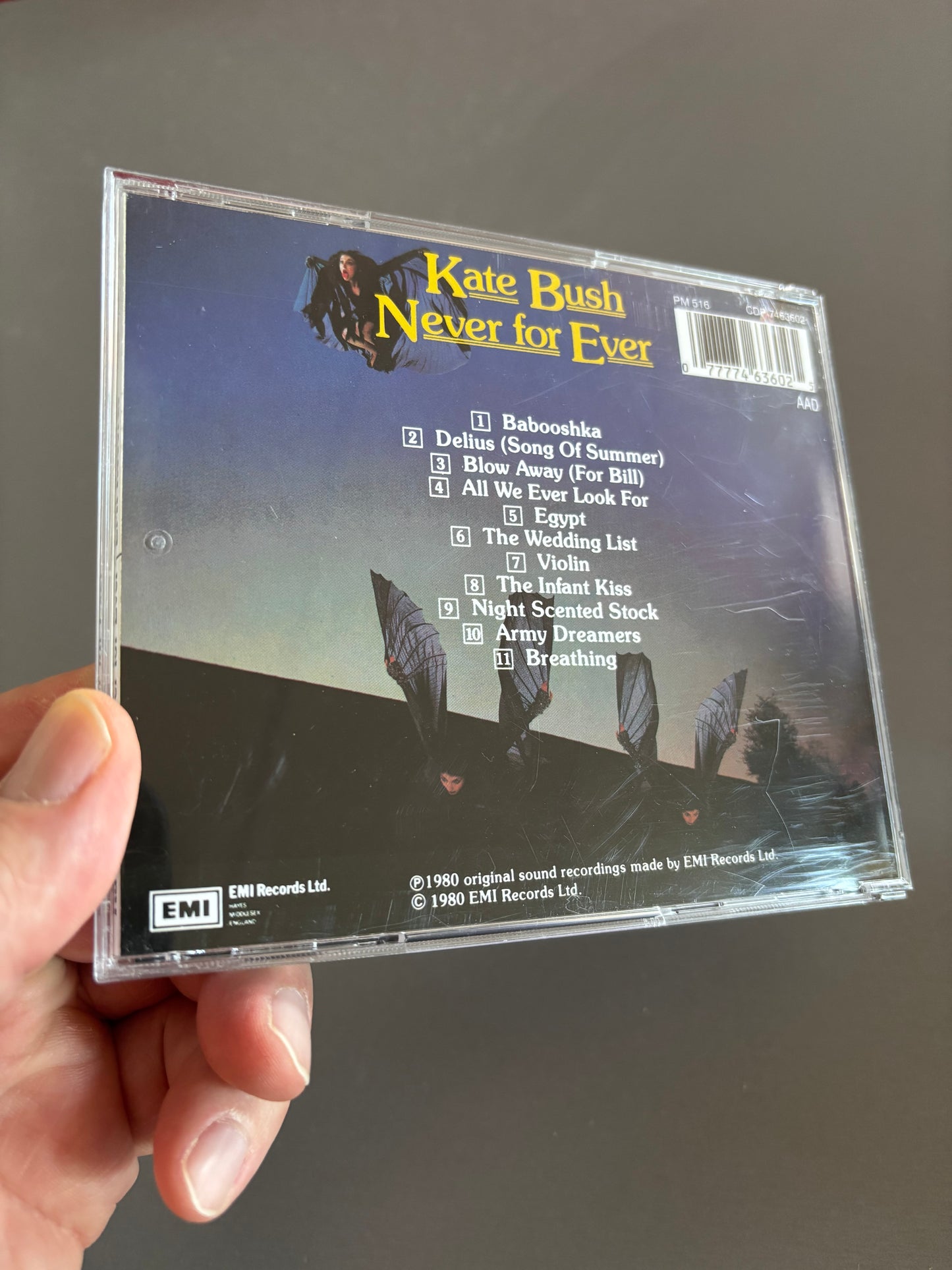 Kate Bush: Never for Ever, CD, reissue, optimal media production press, EMI, Europe year?