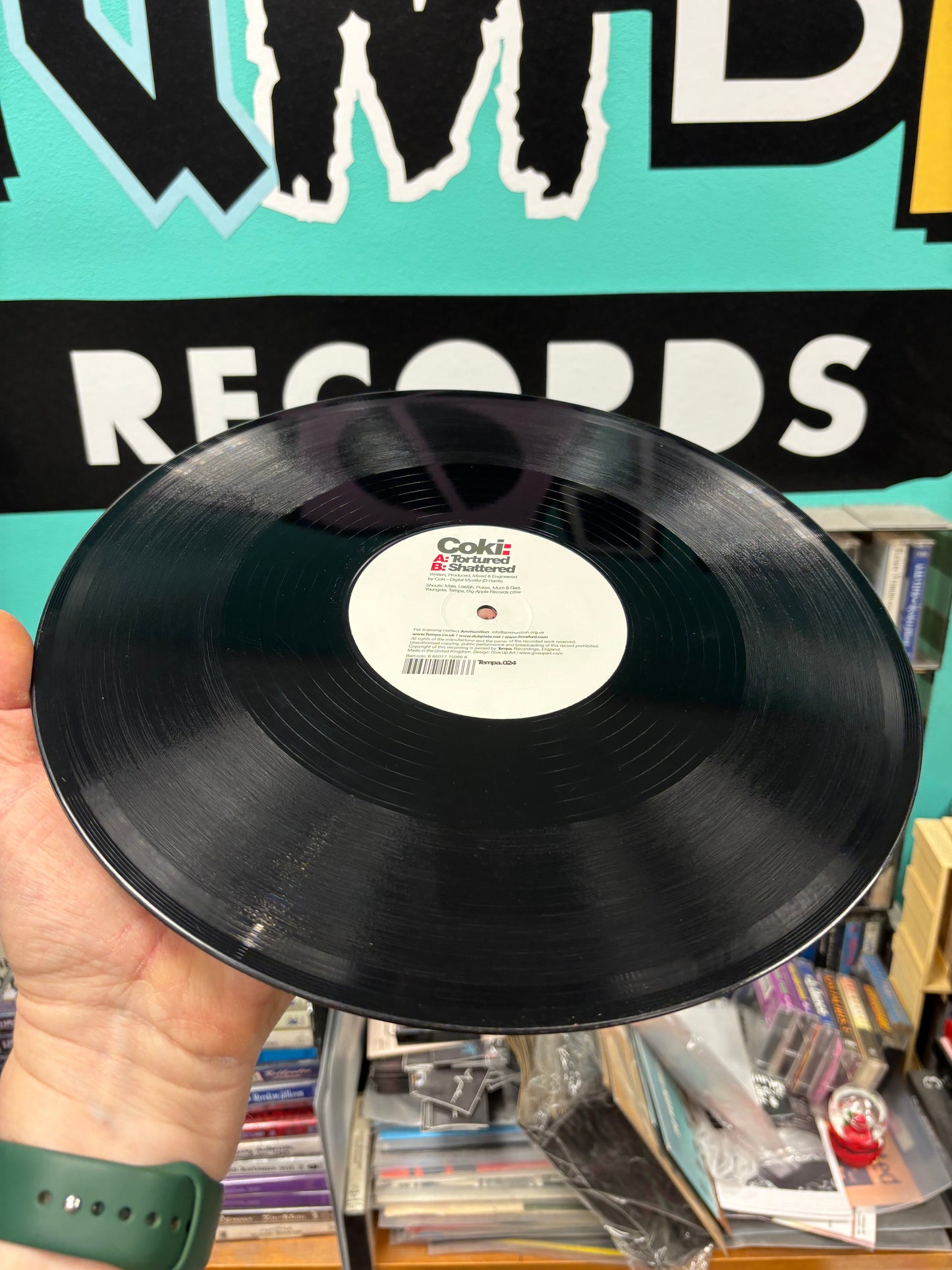 Coki: Tortured/Shattered, 12inch, 1st pressing, Tempa, UK 2006
