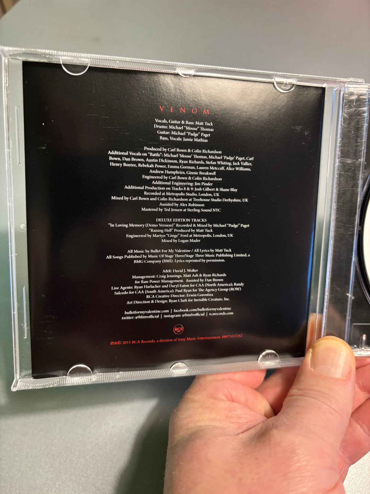 Bullet For My Valentine: Venom, CD, Deluxe Edition, RCA, Sony Music, Europe 2015
