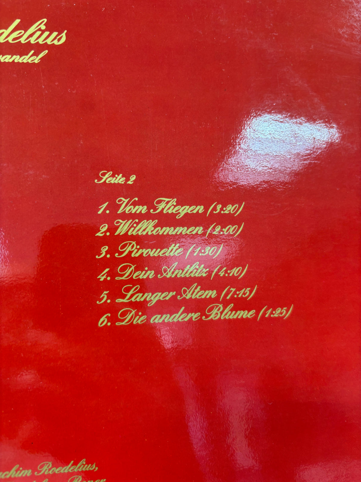 Roedelius: Lustwandel, LP, 1st pressing, Sky Records, Germany 1981