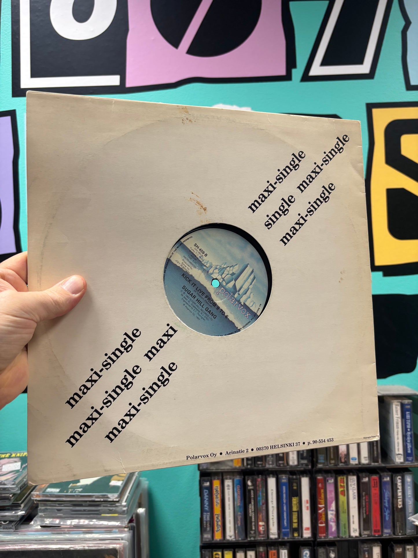 Sugarhill Gang: Kick It Live From 9 To 5, 12inch, Misprint, Polarvox, Finland 1983