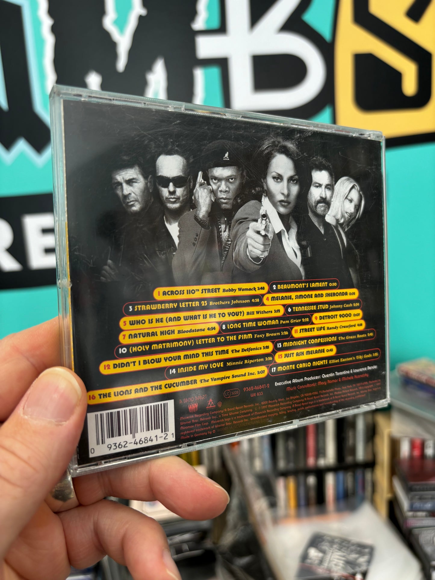 Jackie Brown - soundtrack, CD, Maverick, Warner Bros., A Band Apart, Europe 1997