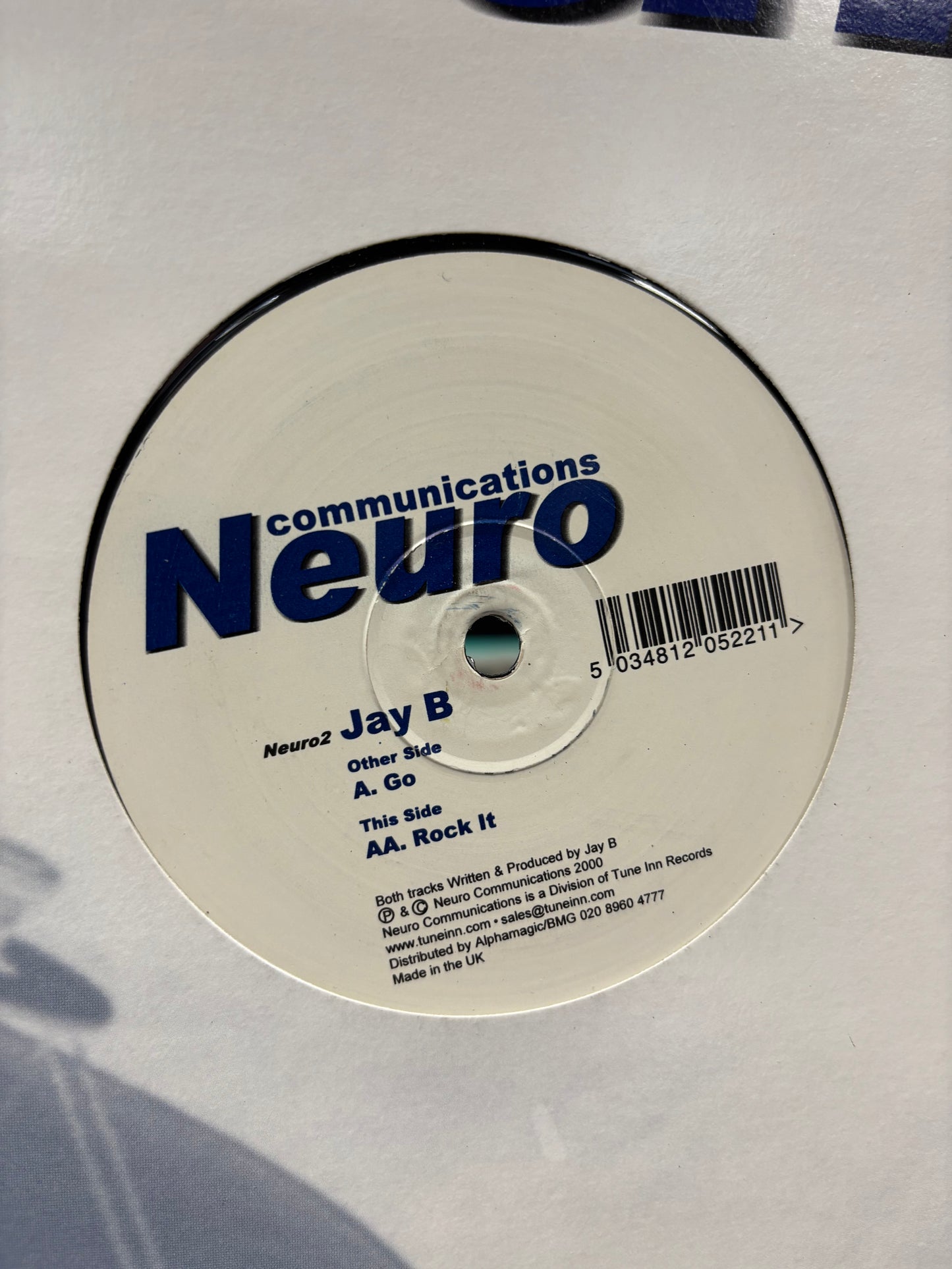 Jay B: Go/Rock It, 12inch, Only official pressing, Neuro Communications, UK 2000