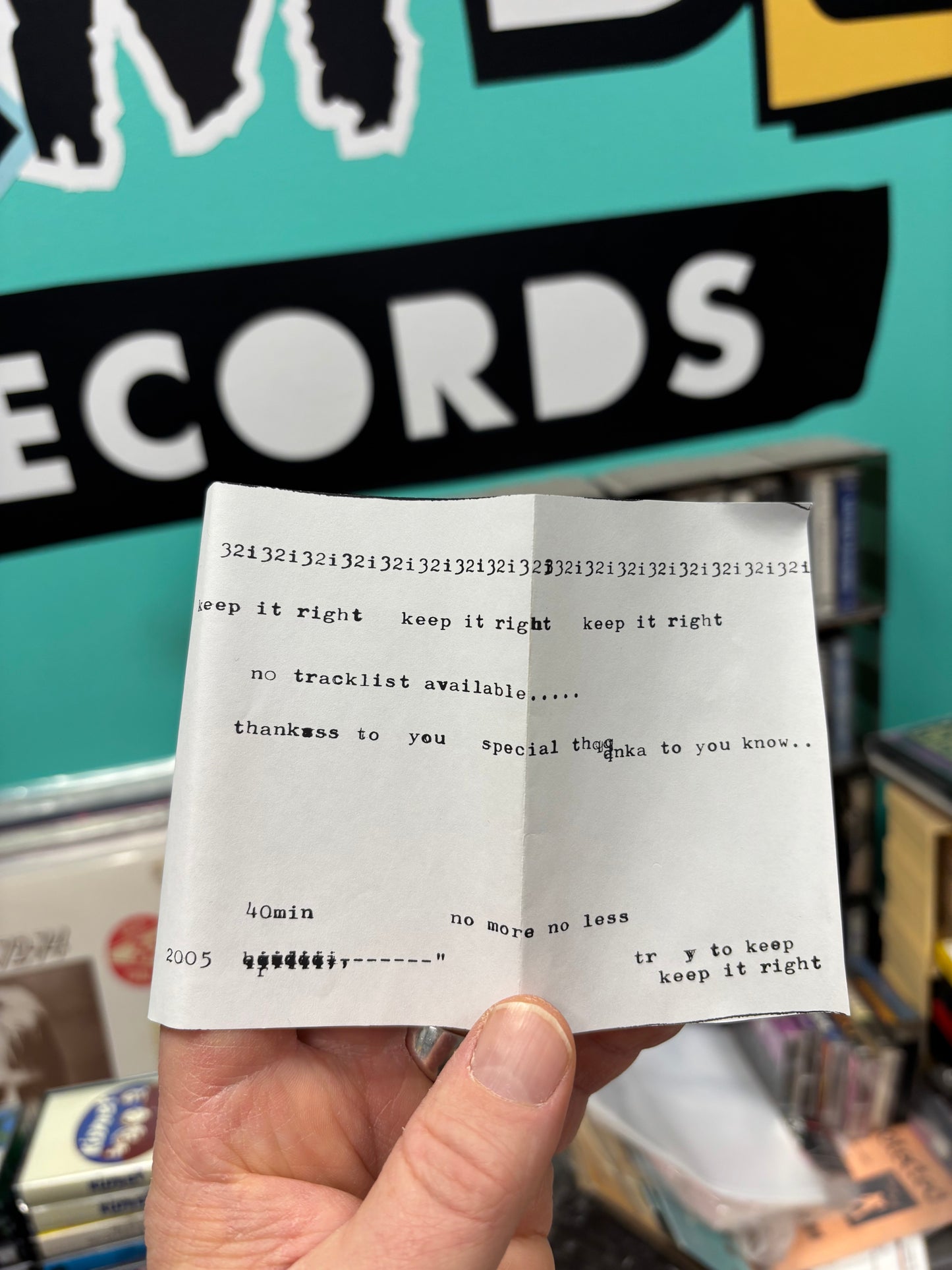 321: Keep It Right, C-cassette, Only pressing, Not On Label, Finland 2005