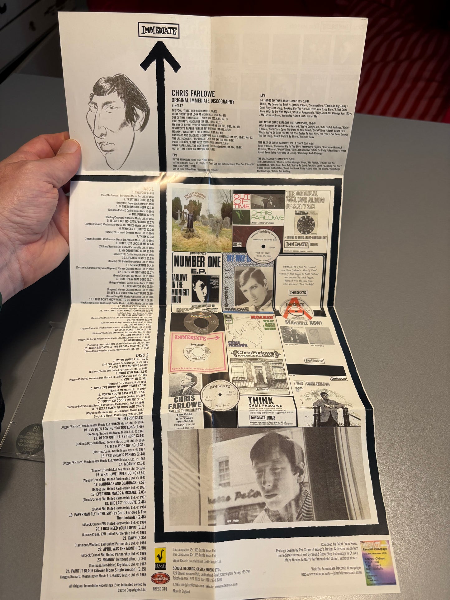 Chris Farlowe - Out Of Time - Immediate Anthology, 2CD, 1st pressing, Compilation, Immediate, Sequel Records, UK 1999