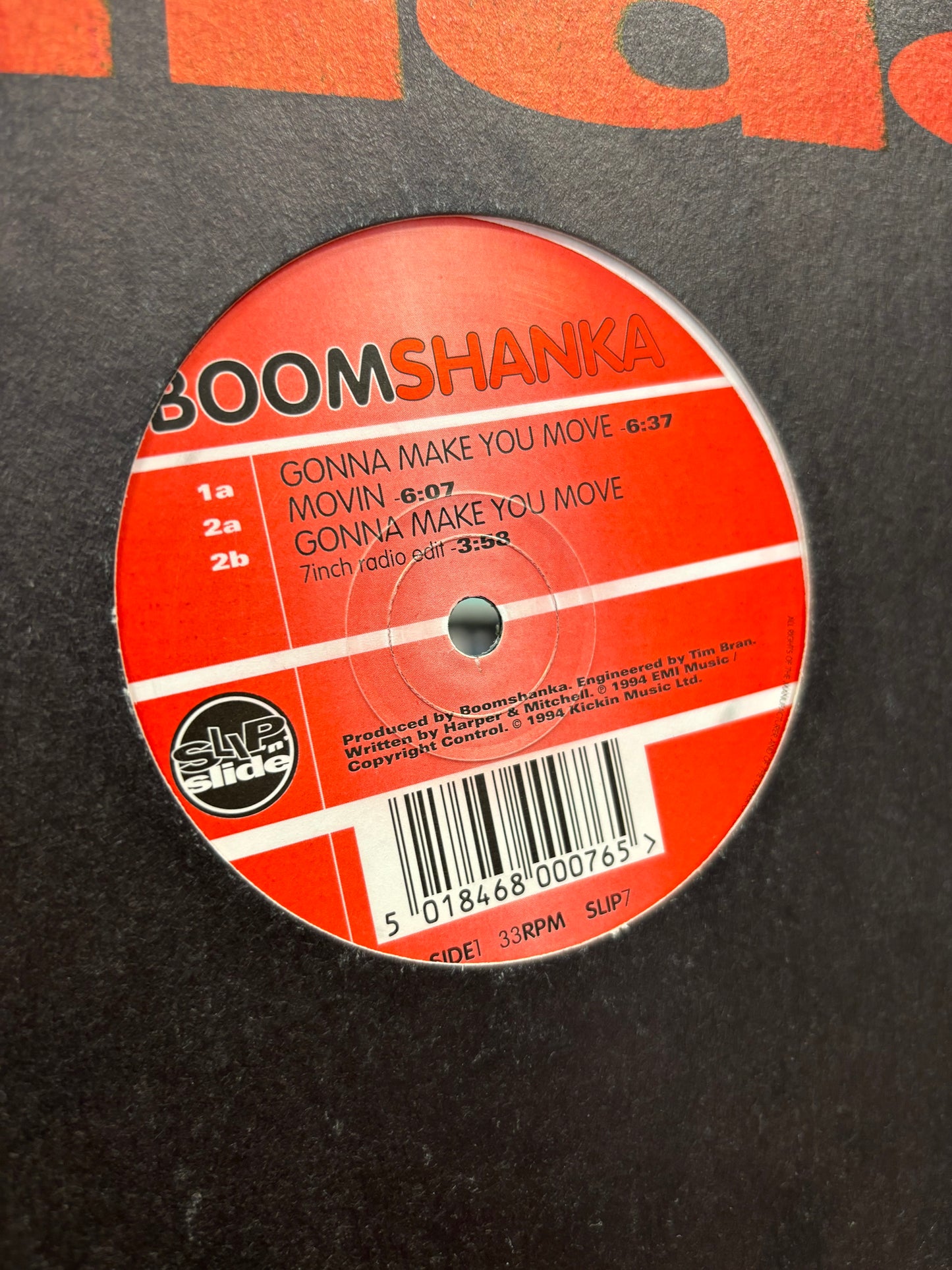 Boomshanka: Gonna Make You Move, 12inch, Slip ’n’ Slide, UK 1994