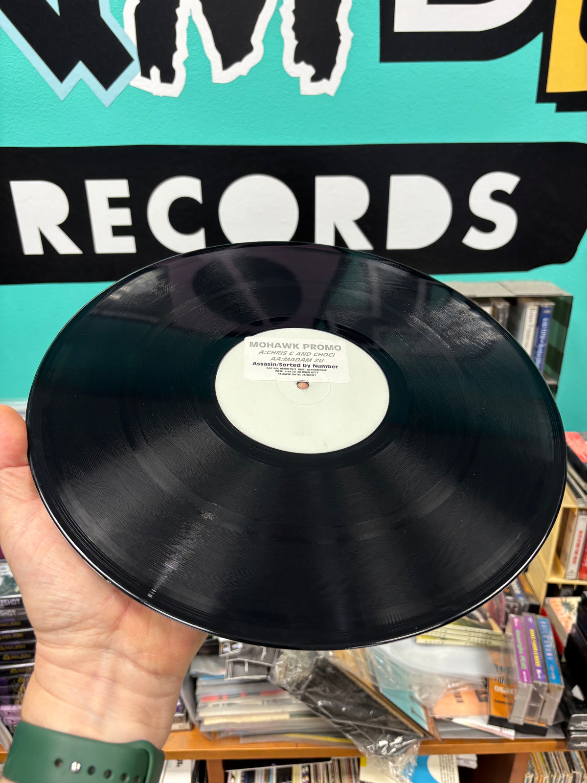 Chris C & Choci: Assasin/Madam Zu: Sorted by Number, 12inch, white label, promo, Mohawk Records, UK 2001