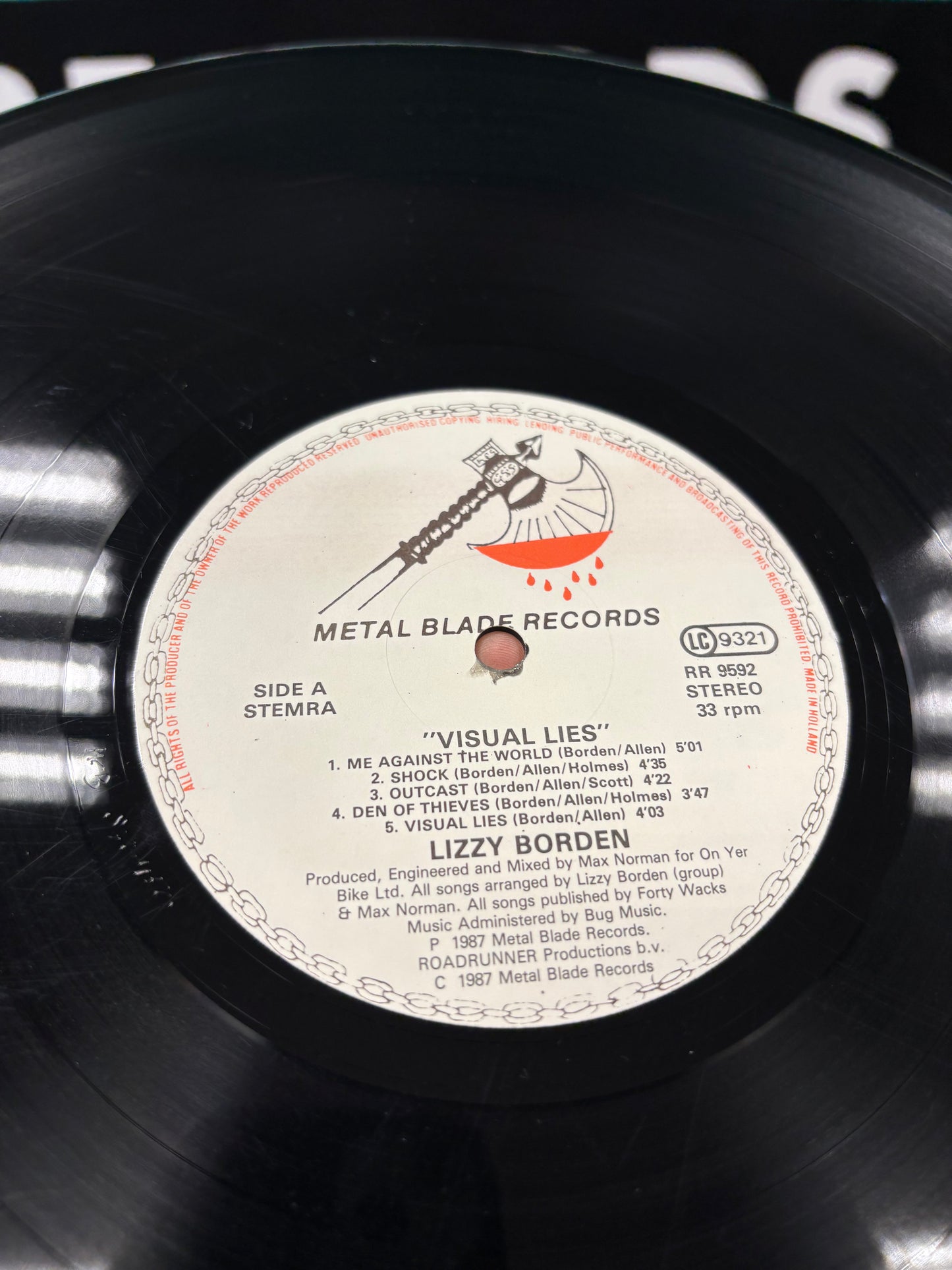 Lizzy Borden: Visual Lies, LP, Roadrunner Records, Europe 1987