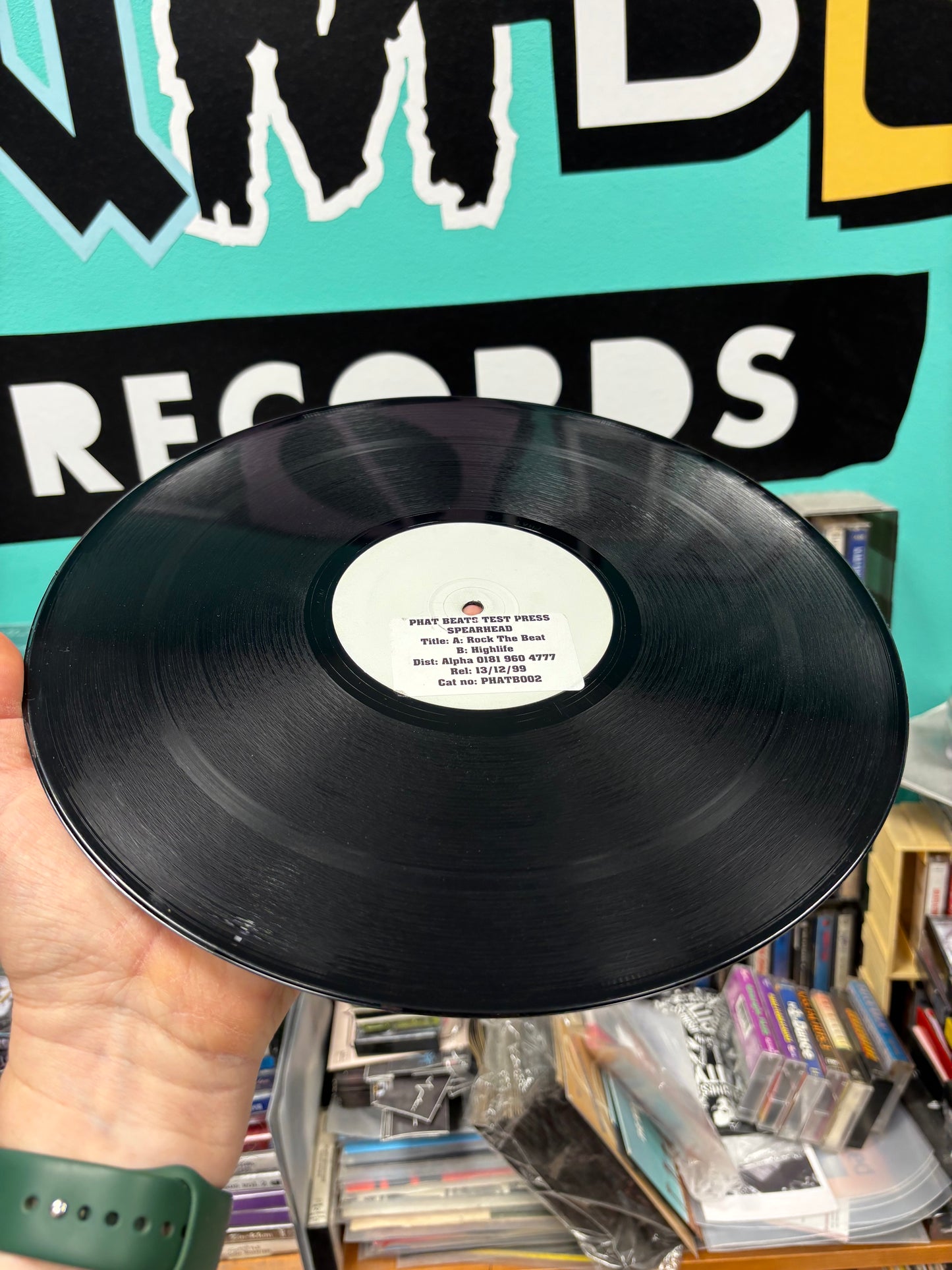 Spearhead: Rock The Beat/Highlife, 12inch, Test pressing, White label, Phat Beats, UK 1999