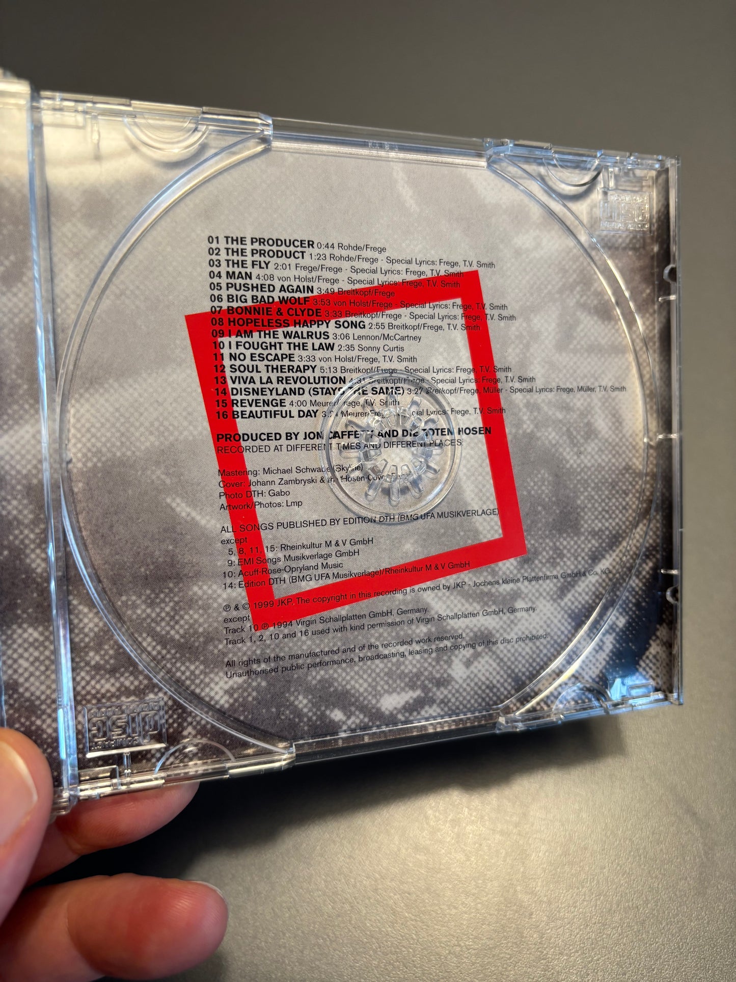 Die Toten Hosen: Crash-Landing, CD, 1st pressing, Nuclear Blast, Jochens Kleine Plattenfirma, Germany 1999