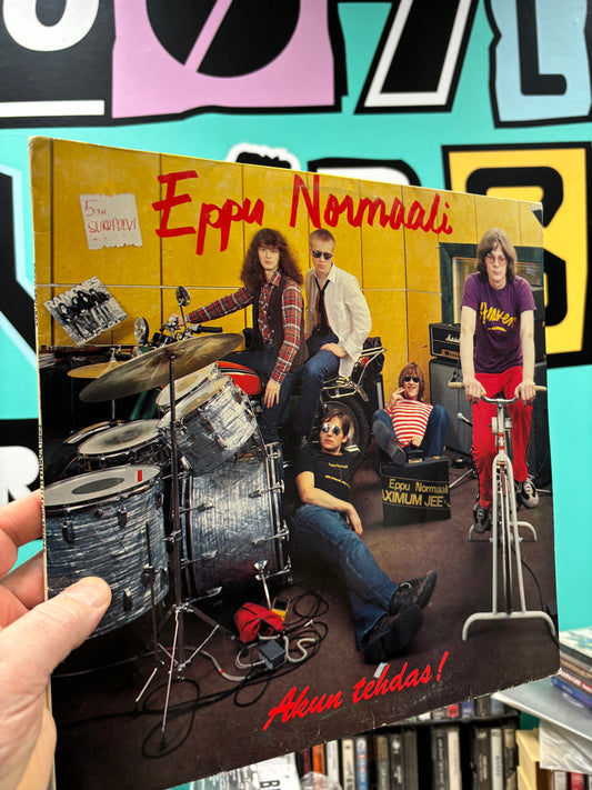 Eppu Normaali: Akun tehdas!, LP, 1st pressing, Blue labels, Poko Rekords, Finland 1980