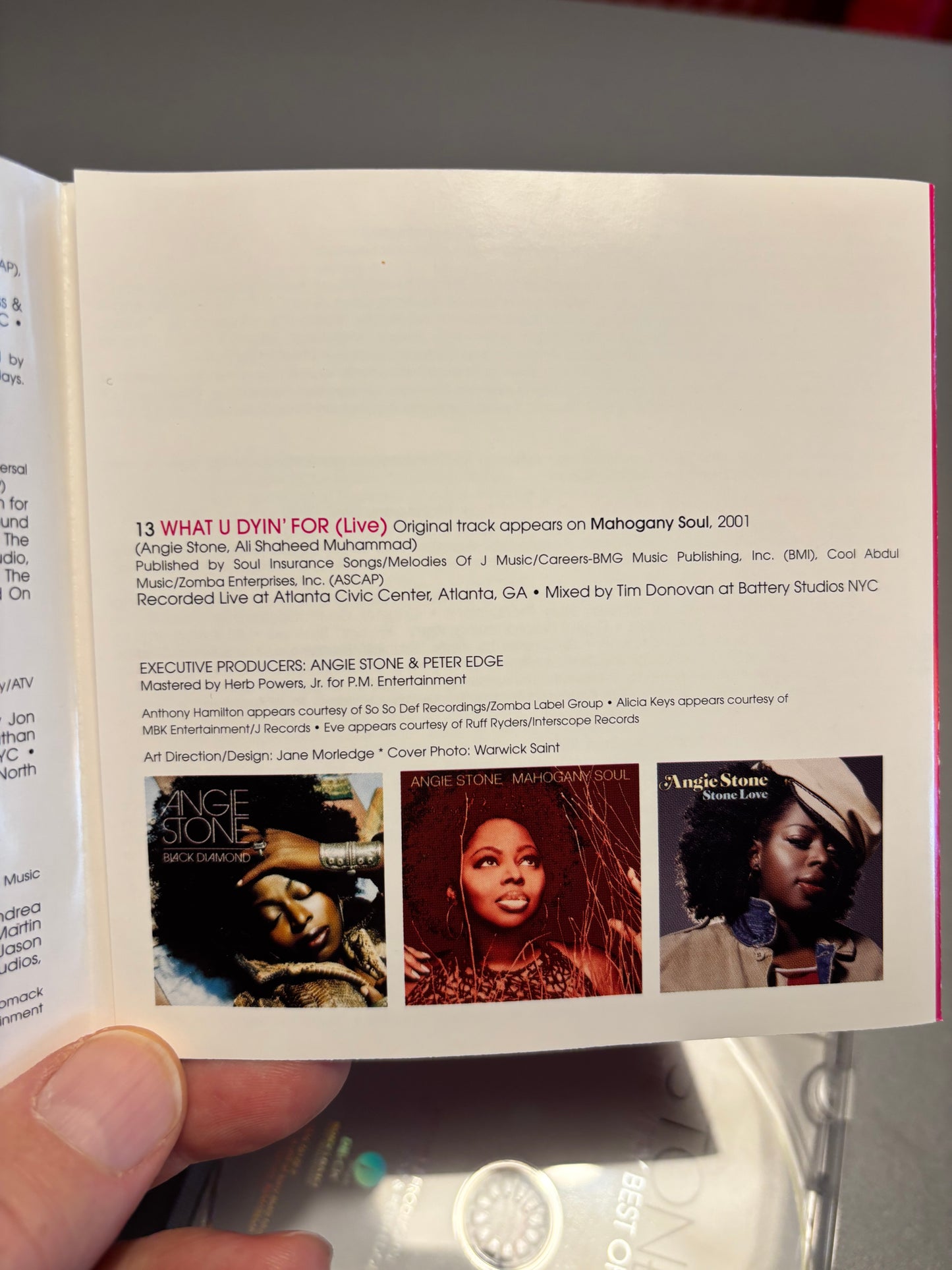 Angie Stone: The Very Best Of Angie Stone, CD, Special Edition, J Records, DeVox, Europe 2005