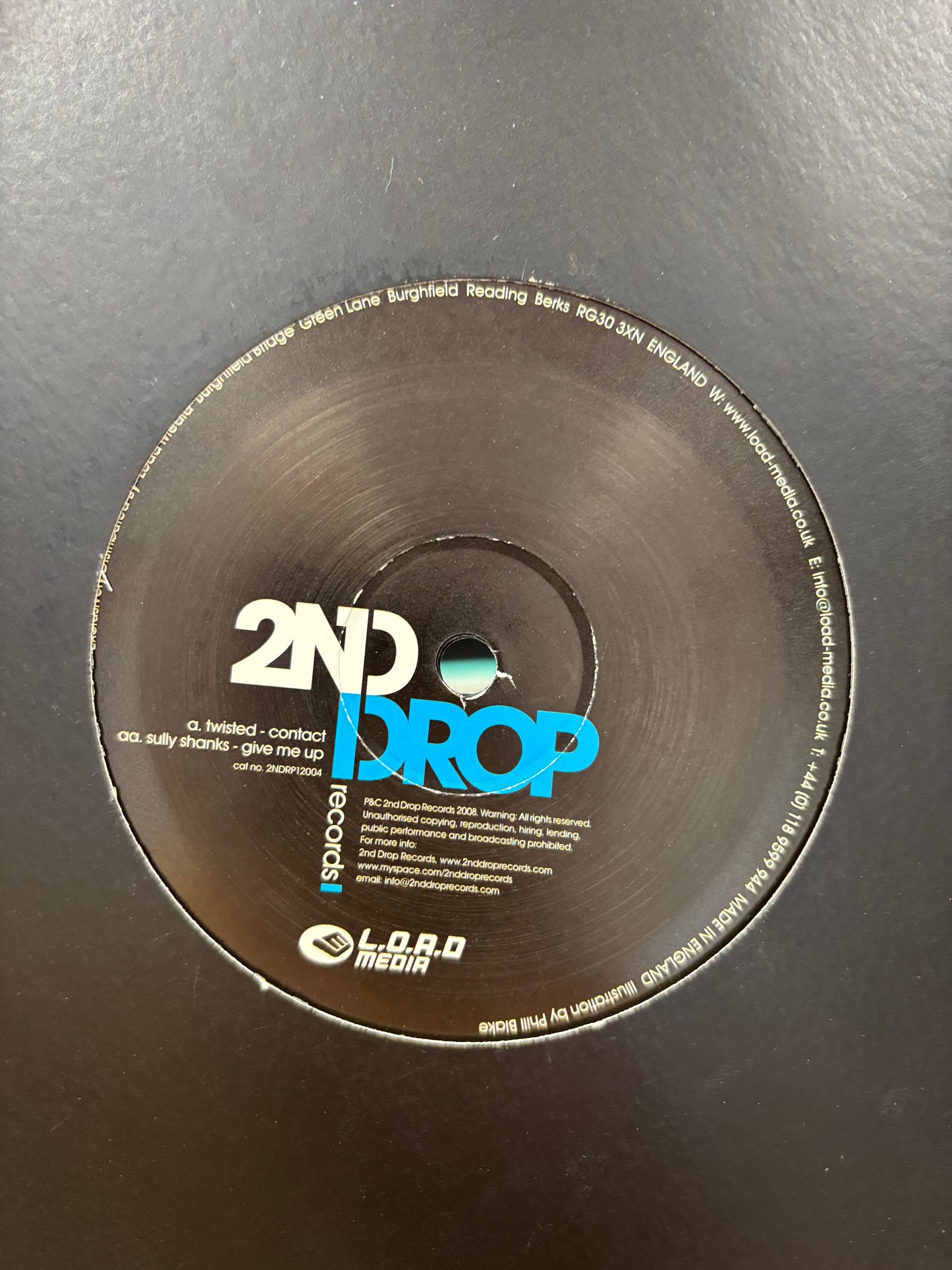 Twisted/Sully Ranks: Contact/Give Me Up, 12inch, Only pressing, 2nd Drop Records, UK 2008