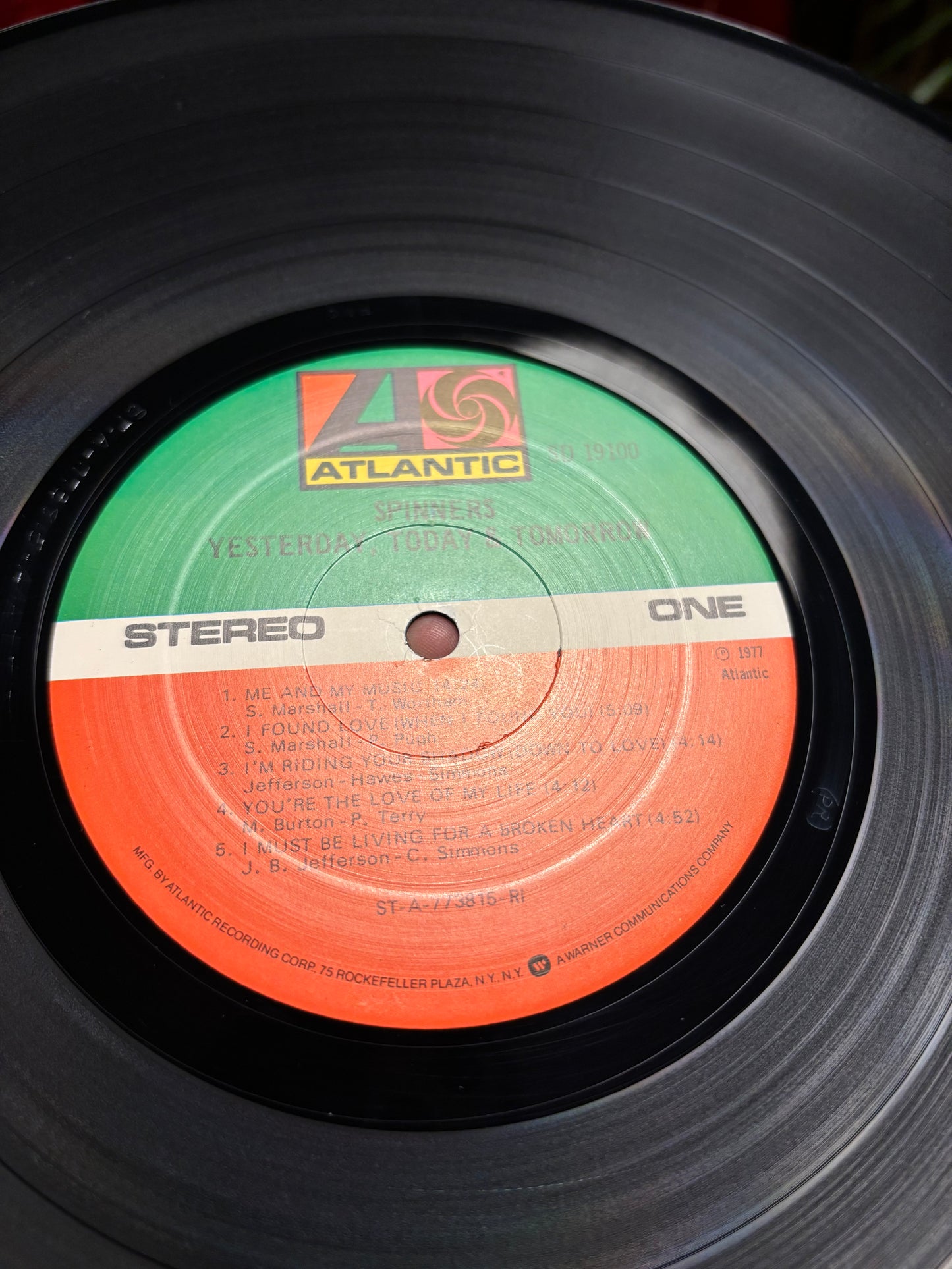 The Spinners: Yesterday, Today & Tomorrow, LP, Atlantic, US 1977