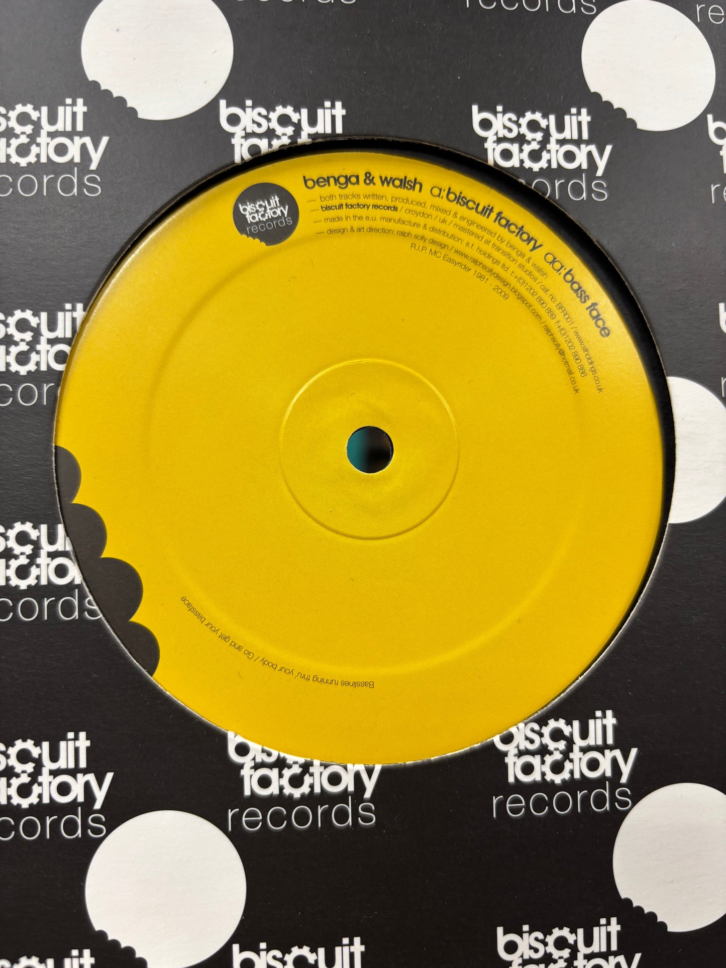 Benga & Walsh: Biscuit Factory/Bass Face, 12inch, Only official pressing, Biscuit Factory Records, UK 2010