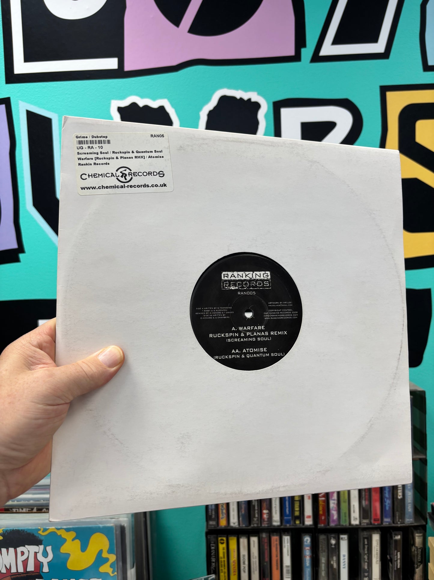 Screaming Soul/Ruckspin/Quantum Soul: Warfare (Remix)/Atomise, 12inch, Only pressing, Ranking Records, UK 2008