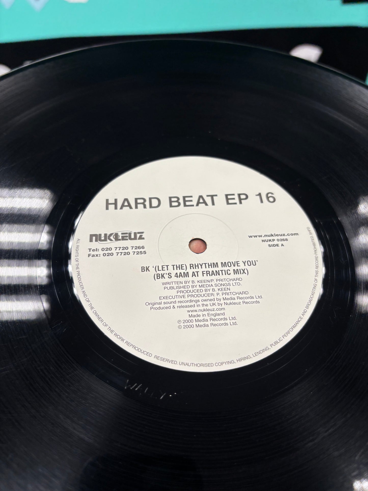 BK: Hard Beat EP 16, 12inch, Only official pressing, Nukleuz, UK 2000