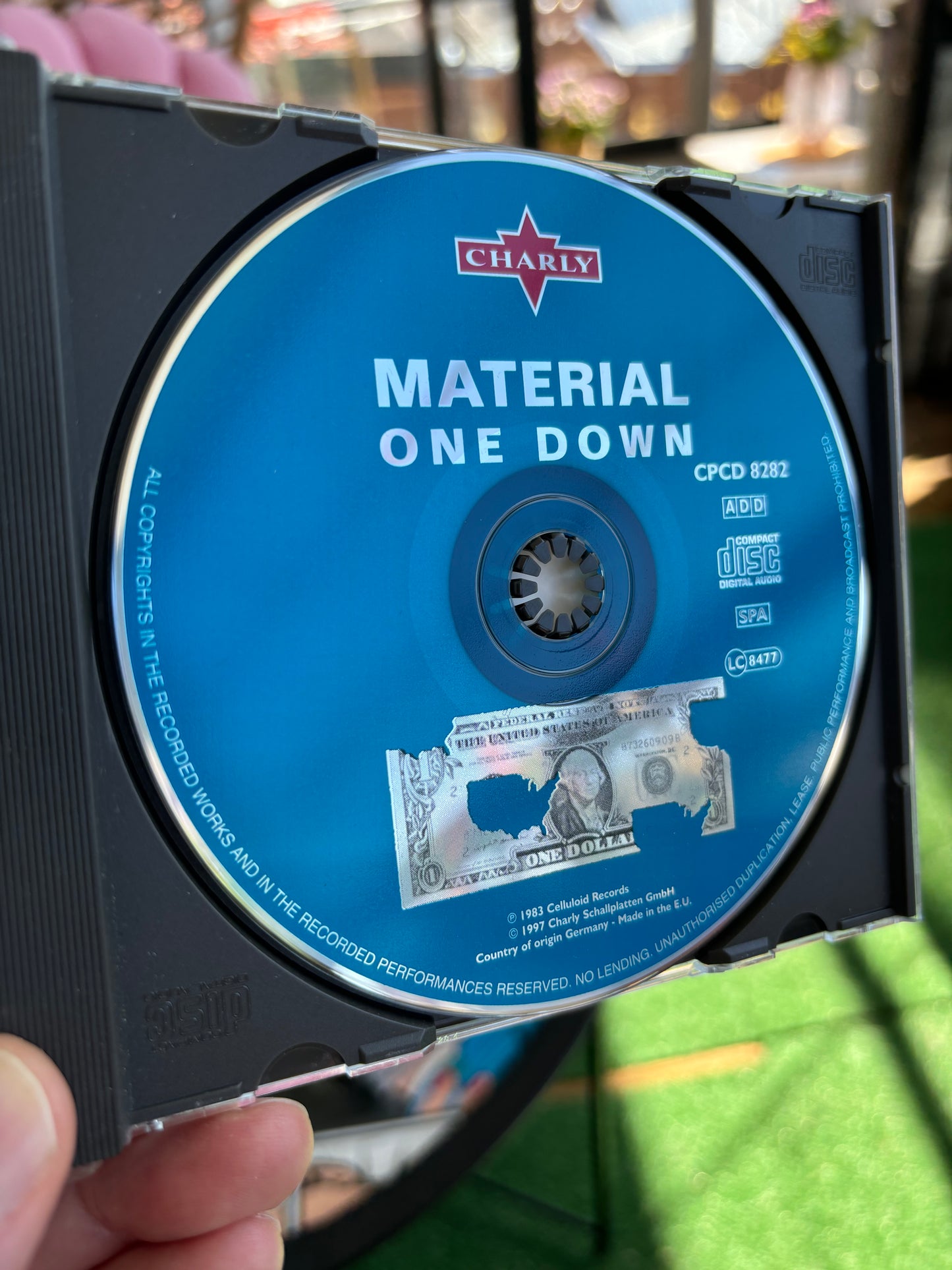 Material: One Down, CD, reissue, remastered, Charly Records, Germany 1997