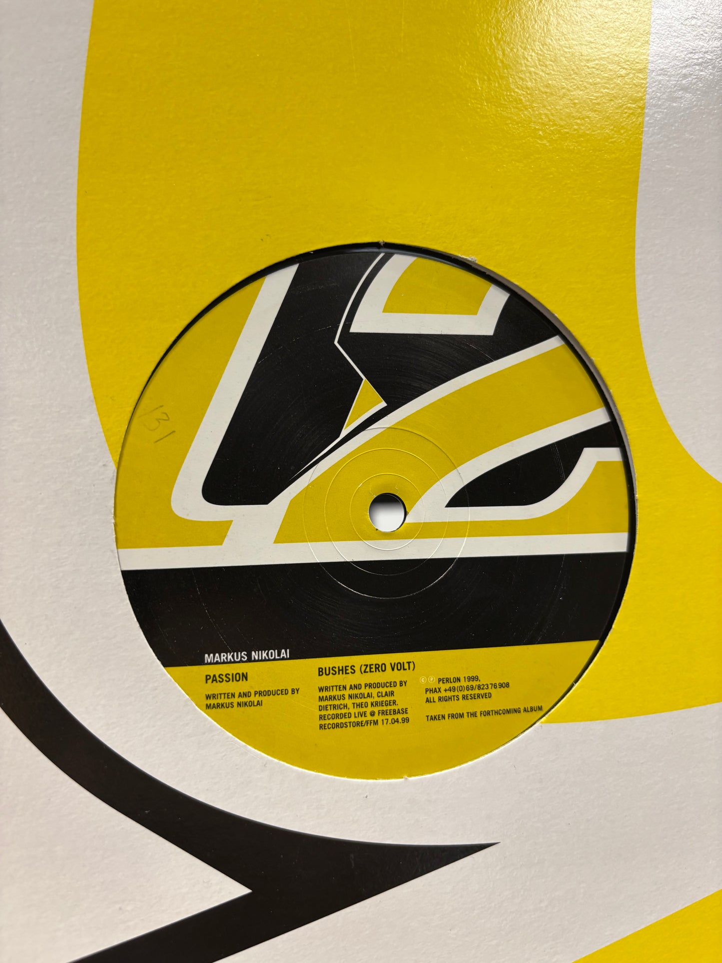 Markus Nikolai: Passion/Bushes, 12inch, 1st pressing, Perlon, Germany 1999