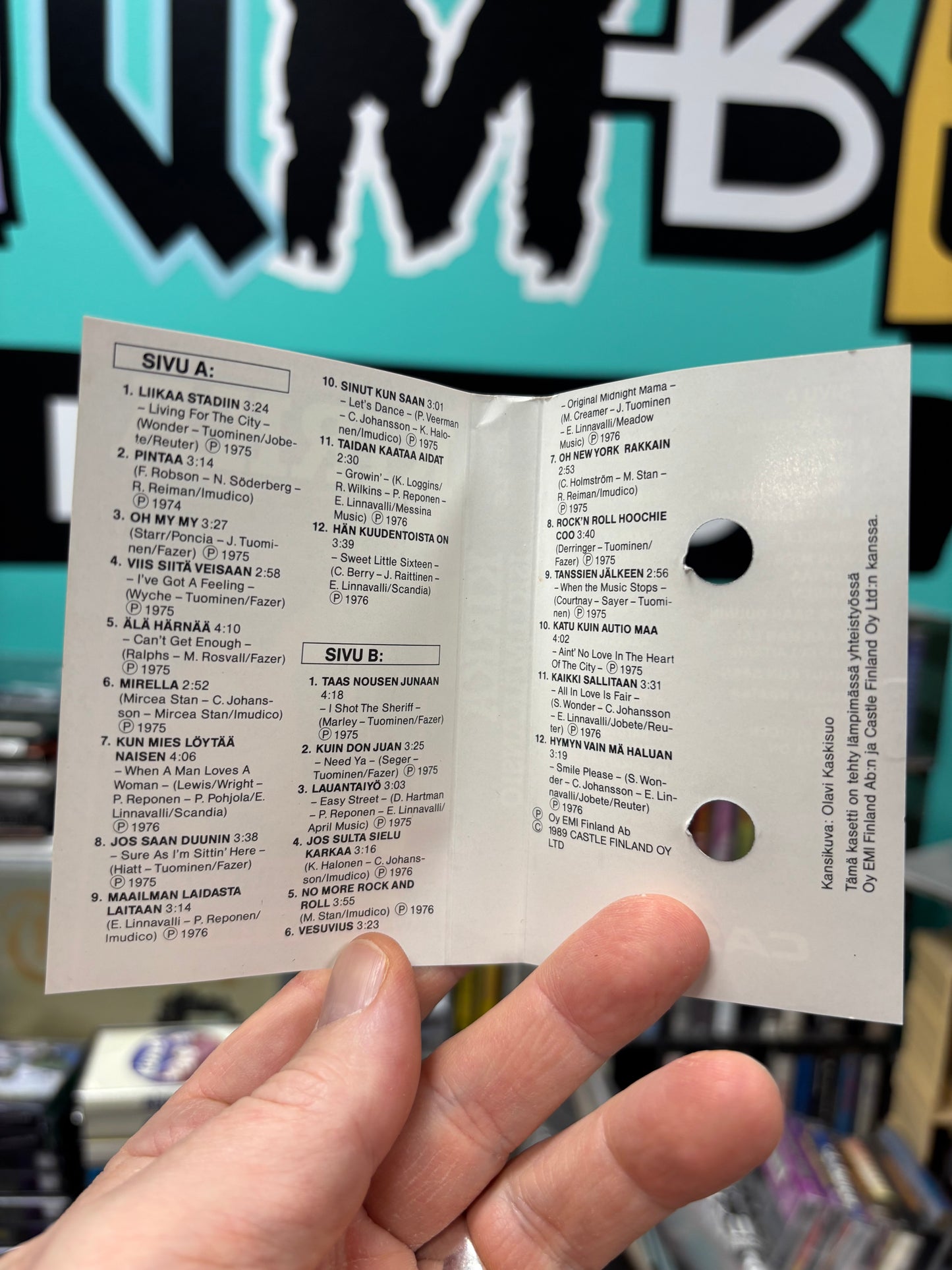 Kirka: Iskelmäkansio - 24 alkuperäistä EMI levytystä, C-cassette, Only cassette pressing, Castle Finland, Finland 1989