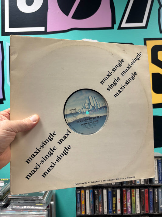 Sugarhill Gang: Kick It Live From 9 To 5, 12inch, Misprint, Polarvox, Finland 1983