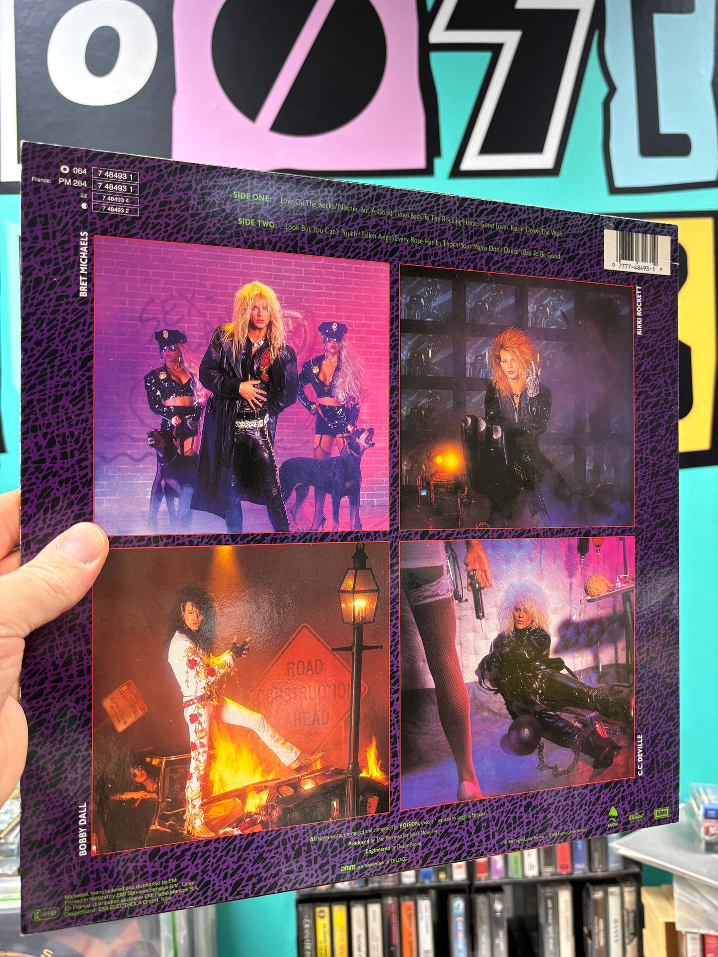 Poison: Open Up And Say…Ahh!, LP, Europe 1st pressing, Enigma, Capitol Records, EMI, Europe 1988